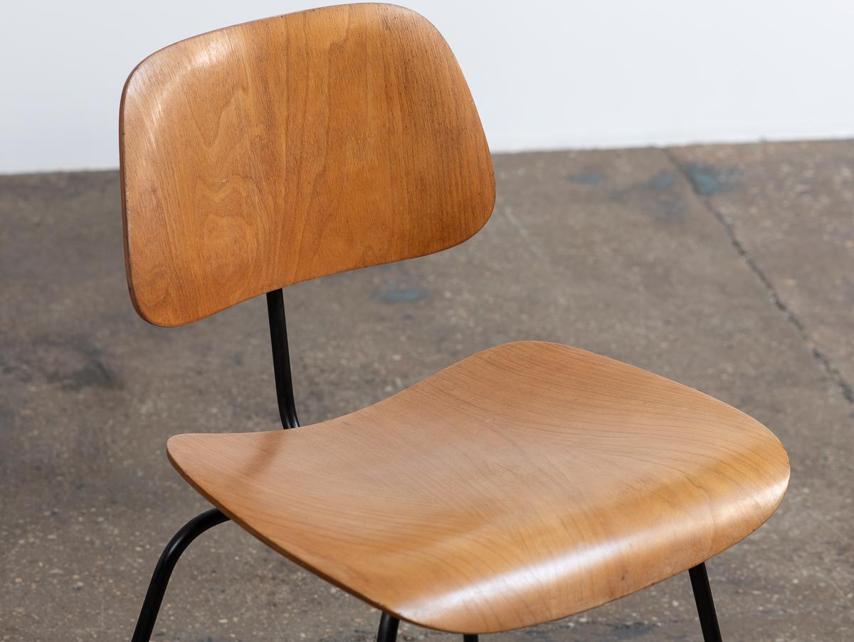 Mid-20th Century Early Eames DCM Birch Plywood Dining Chairs For Sale