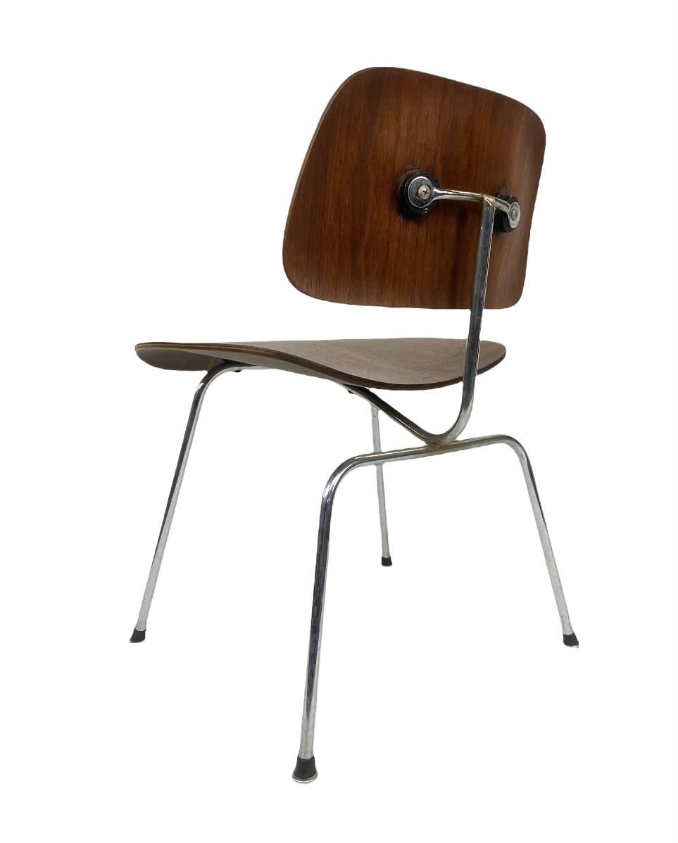 American Early Eames DCM Dining Chair in Walnut by Evans Products