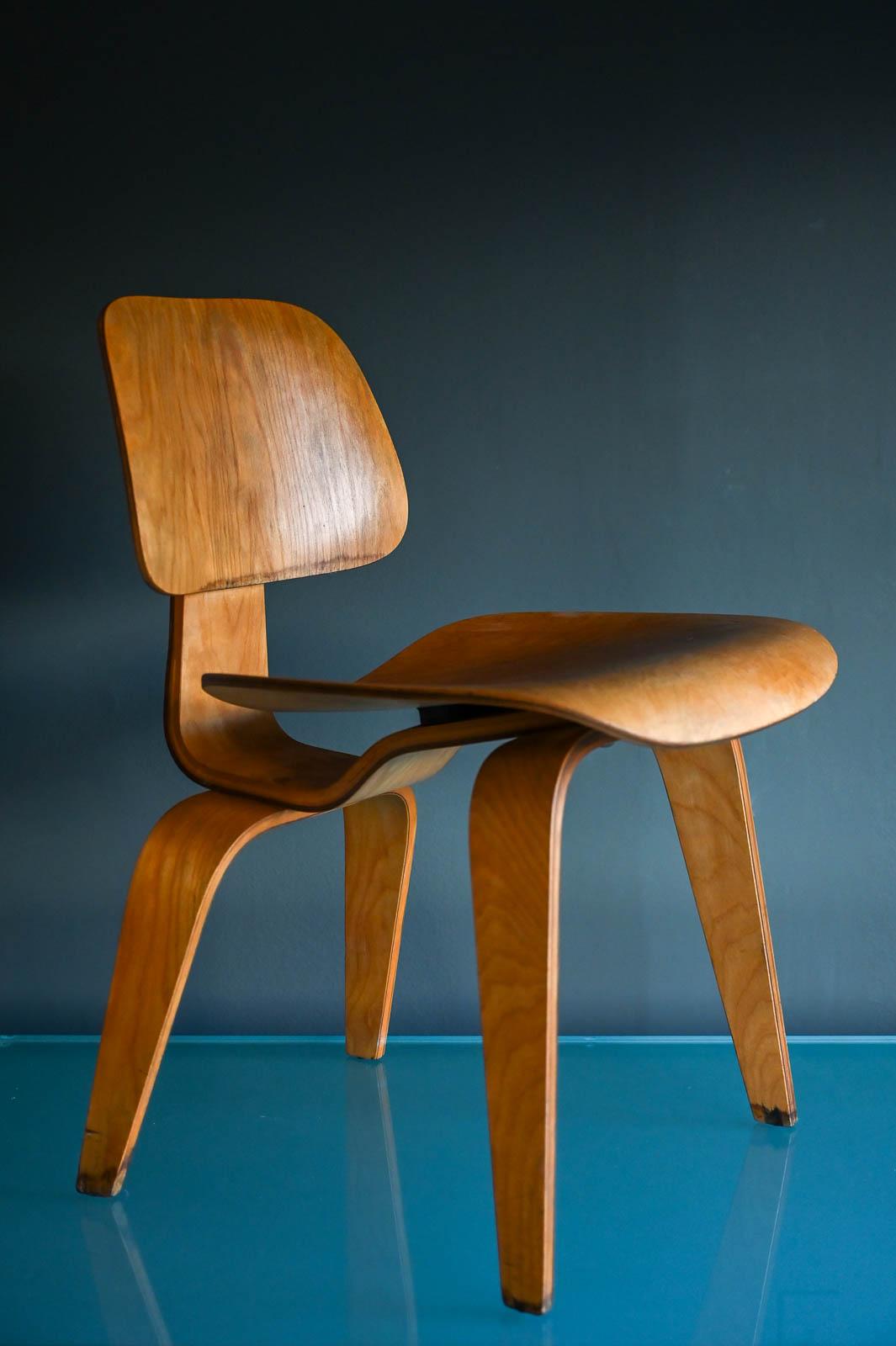 Mid-Century Modern Early Eames DCW in Ash, ca. 1955