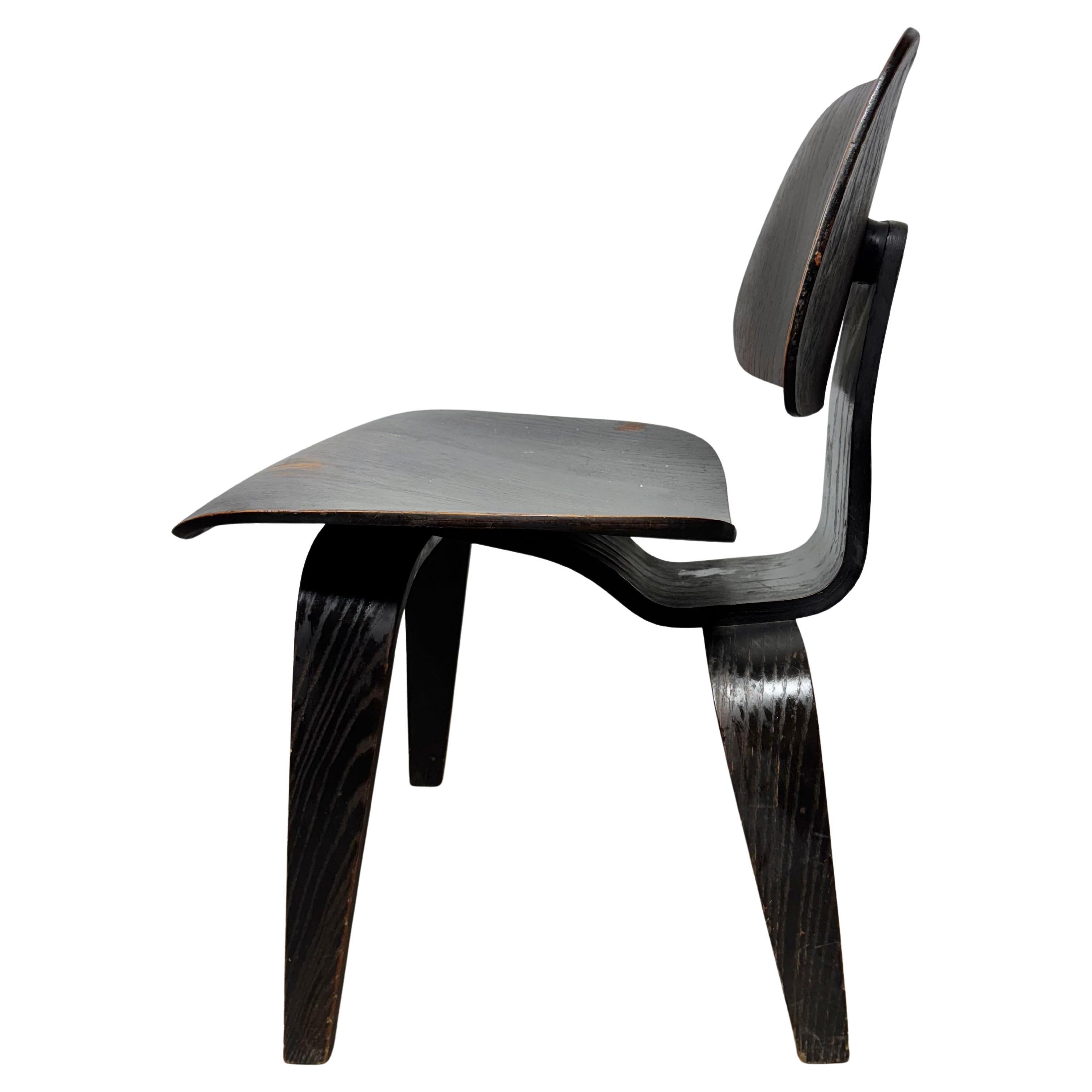 Early Eames DCW (With Evans Label) black aniline