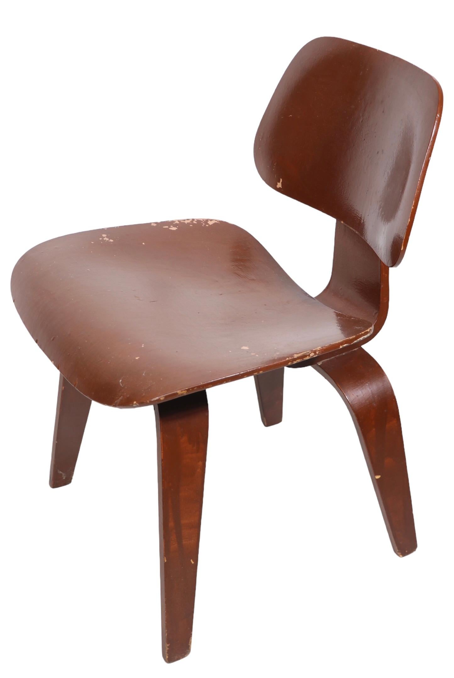 Early Eames Dining  Chair DCW  7