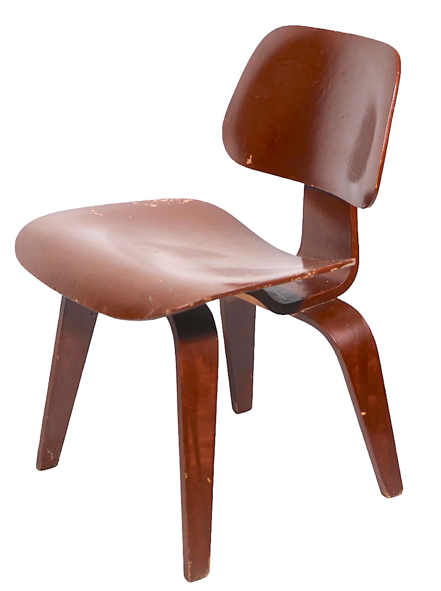 Early Eames Dining  Chair DCW  9
