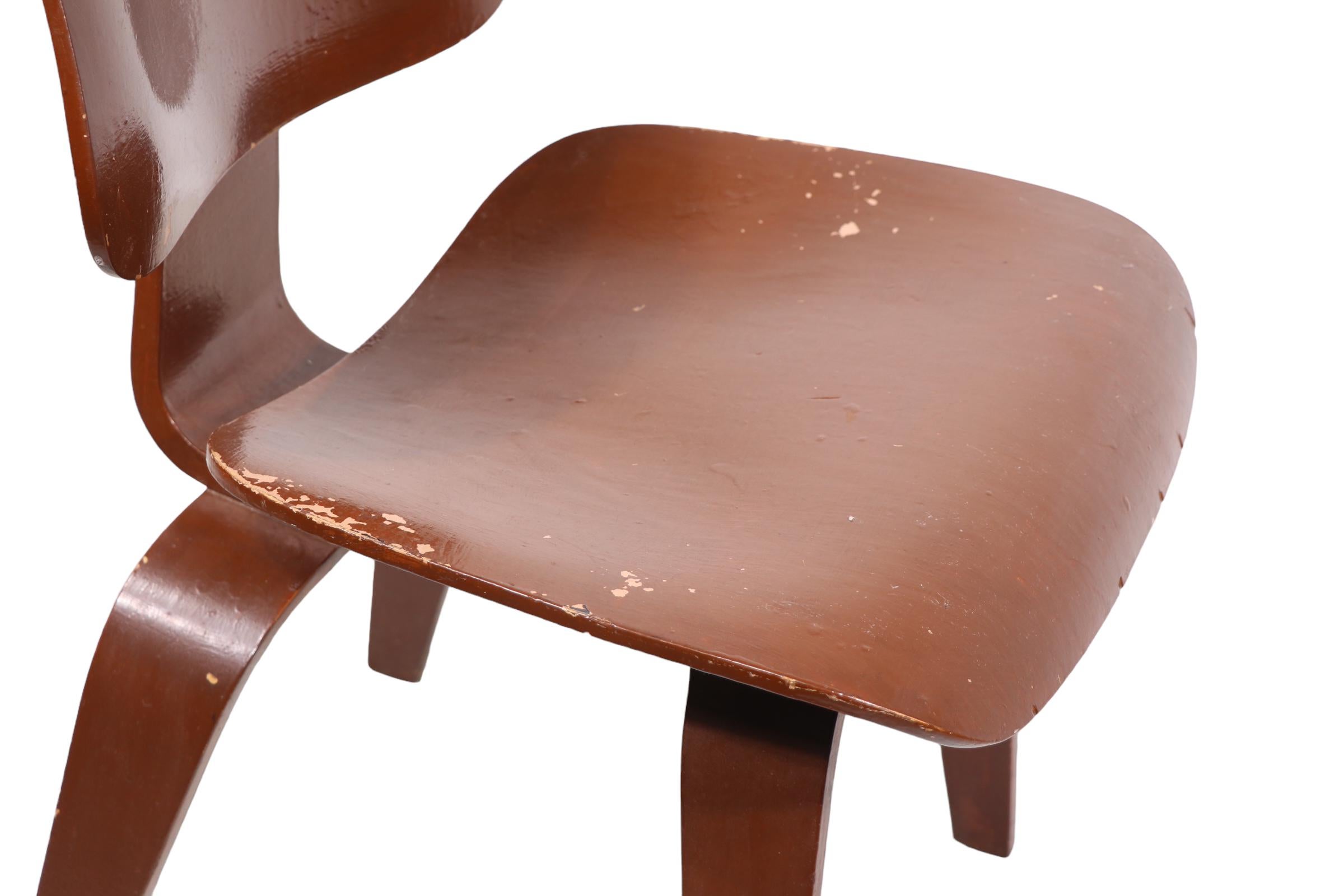 Mid-Century Modern Early Eames Dining  Chair DCW 