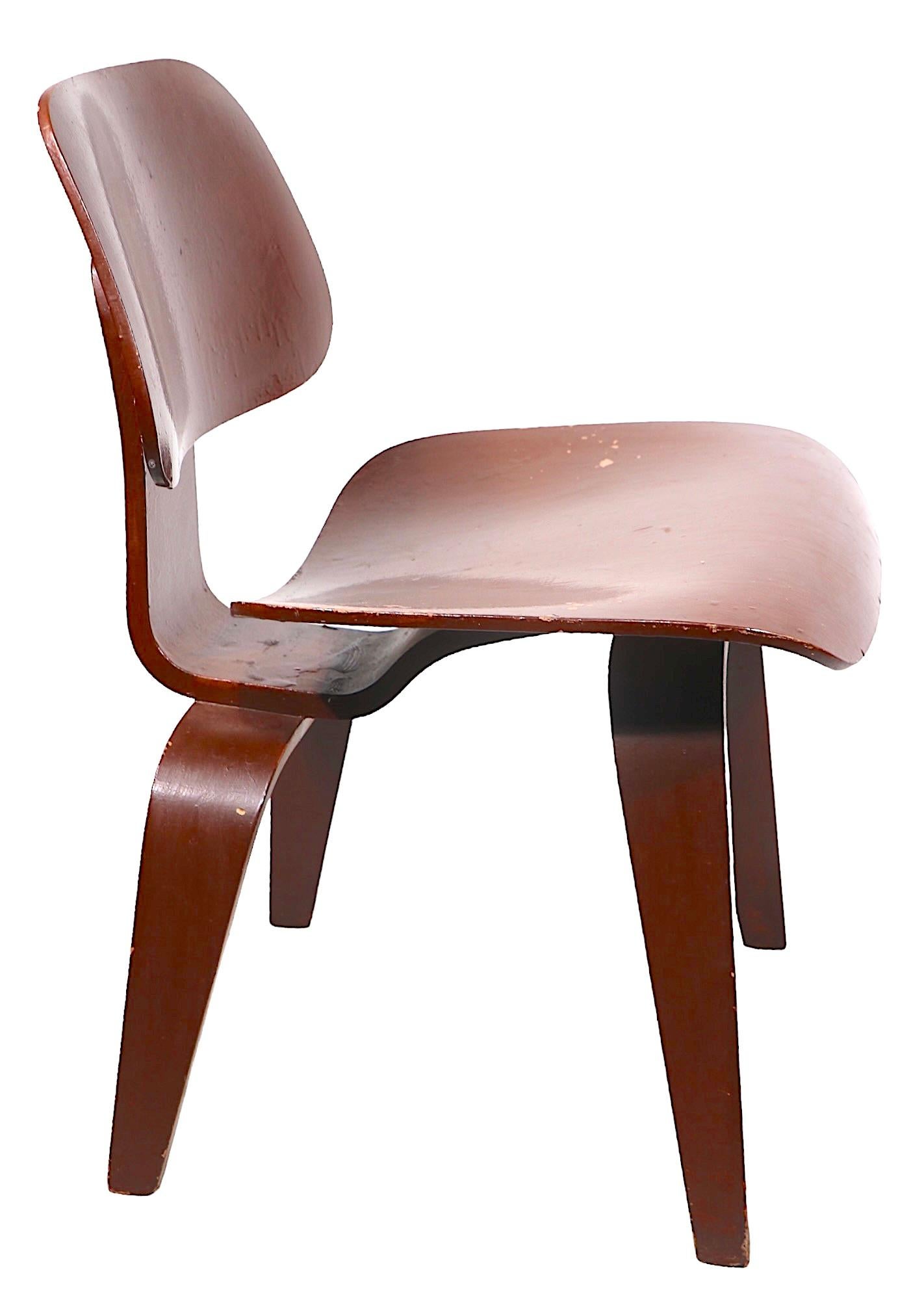 20th Century Early Eames Dining  Chair DCW 