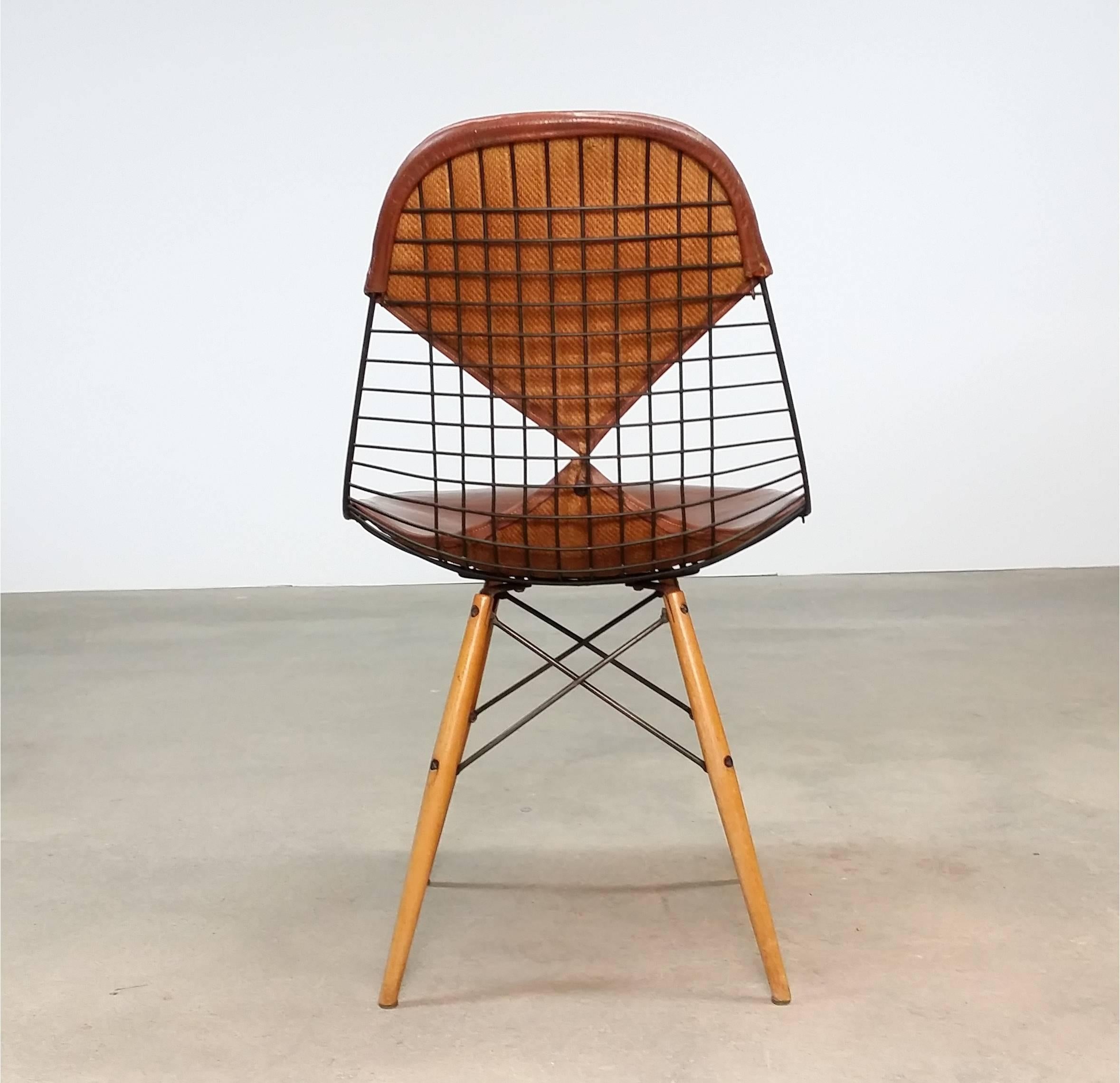 American Early Eames DKW-2 with Leather Bikini Cover For Sale