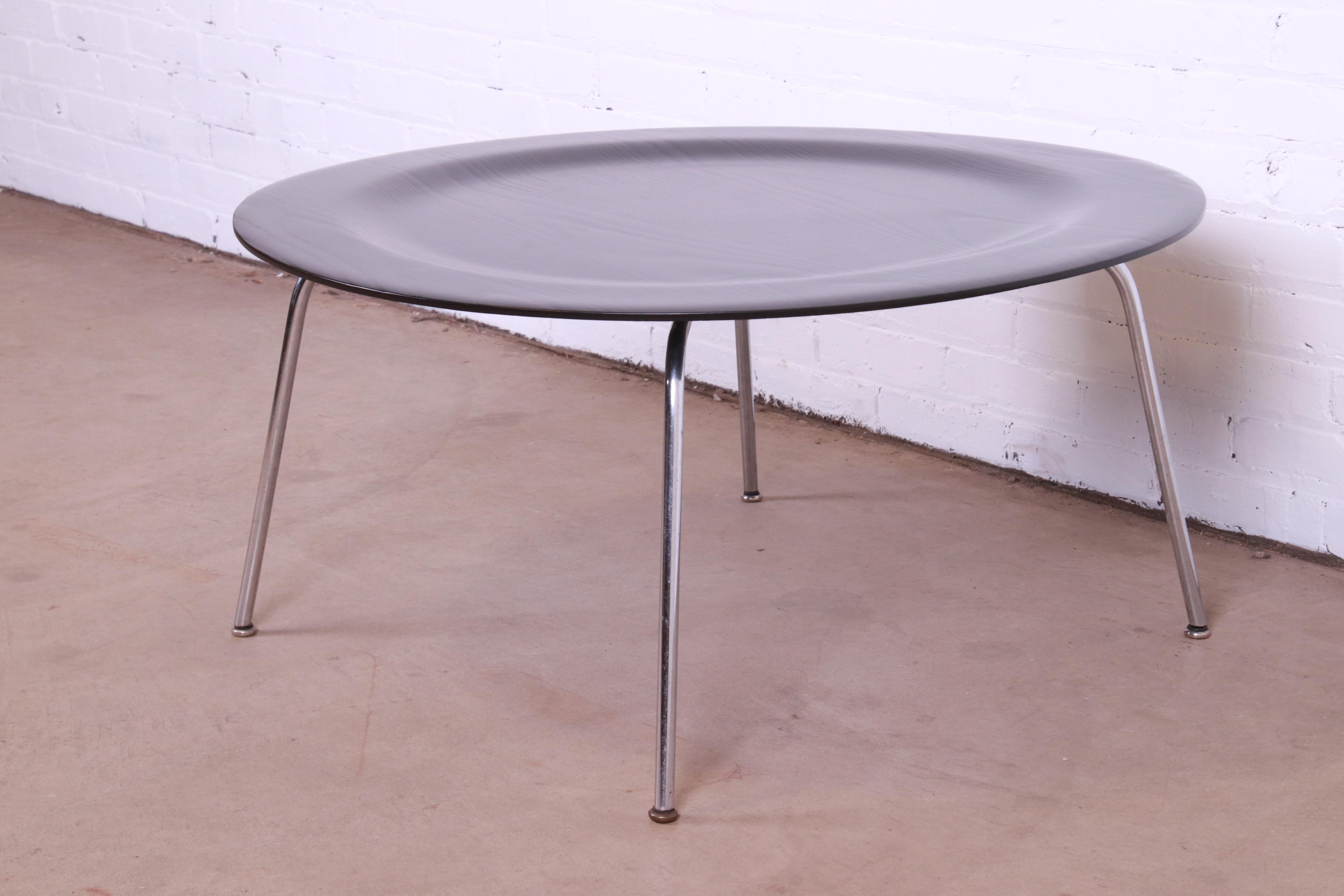 Ebonized Early Eames for Herman Miller CTM Coffee Table, Newly Refinished For Sale