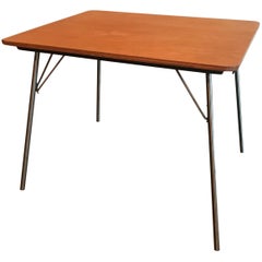 Early Eames IT-1 Wood Top Side Table with Label