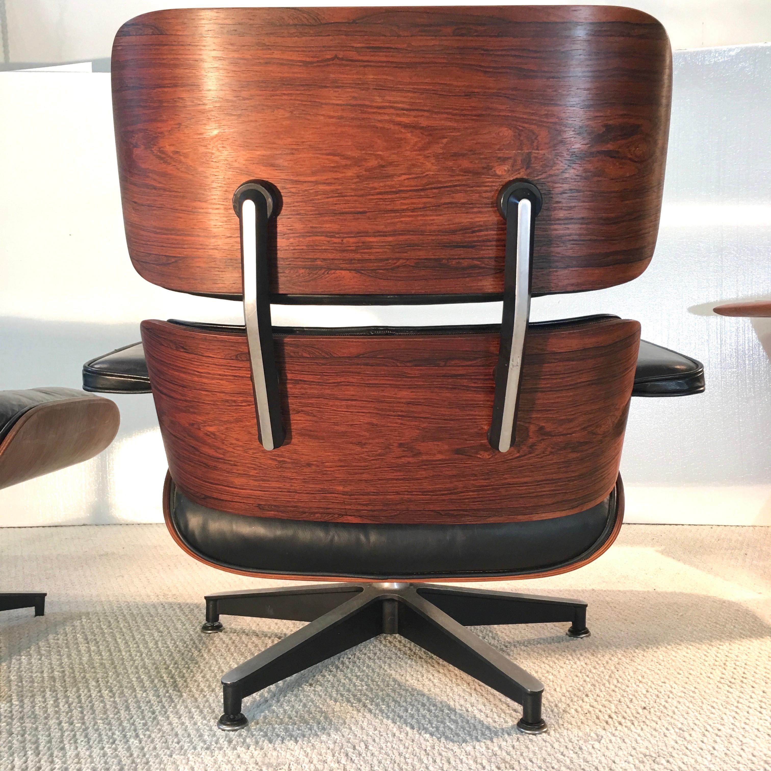 Mid-Century Modern Early Eames Lounge Chair and Ottoman by Herman Miller