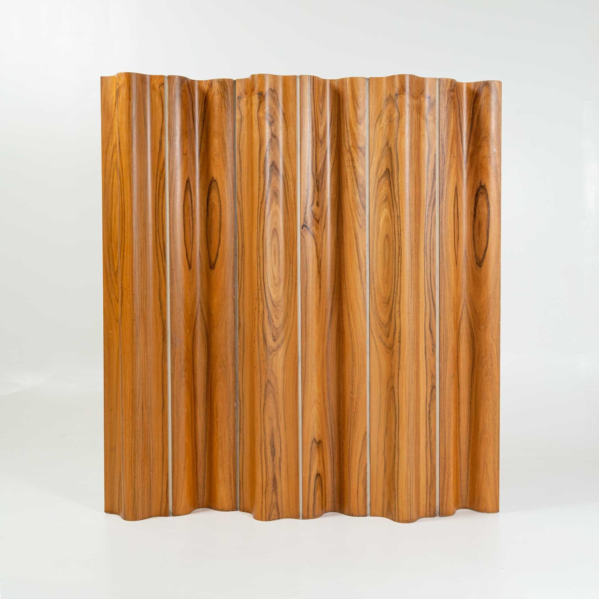 Early Eames Screen Room Divider FSW-6 Custom Order in Rosewood In Good Condition For Sale In Seattle, WA
