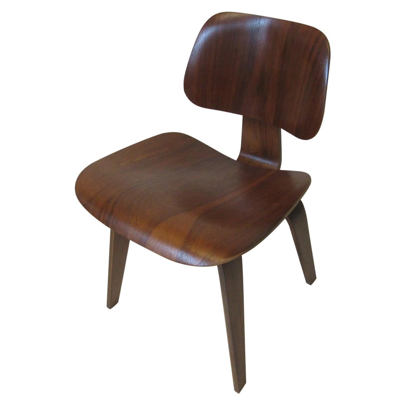 Early Eames Sculptural Walnut DCW by Herman Miller  ( A )
