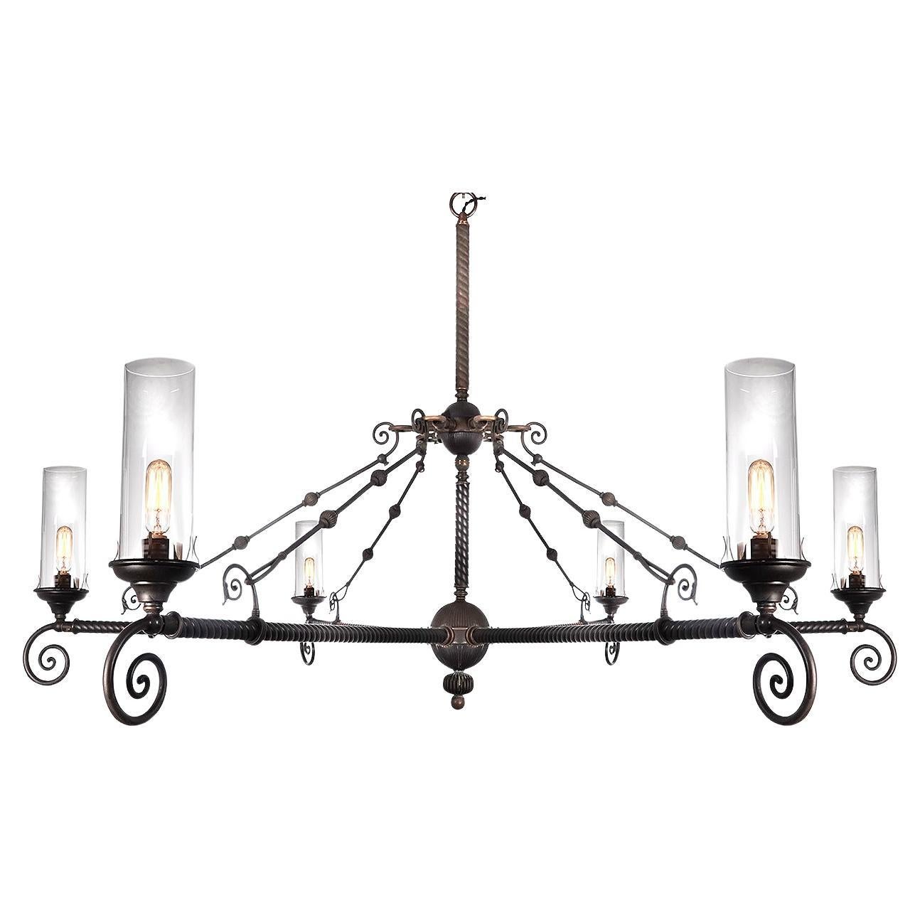 Early Edison Diameter Electric Chandelier