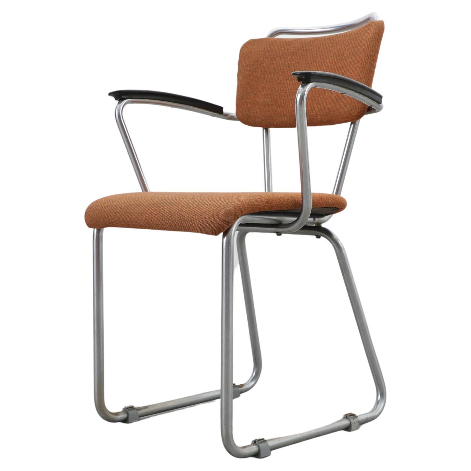 Early Edition Bauhaus Style Tubular Armchair by Gispen For Sale at 1stDibs