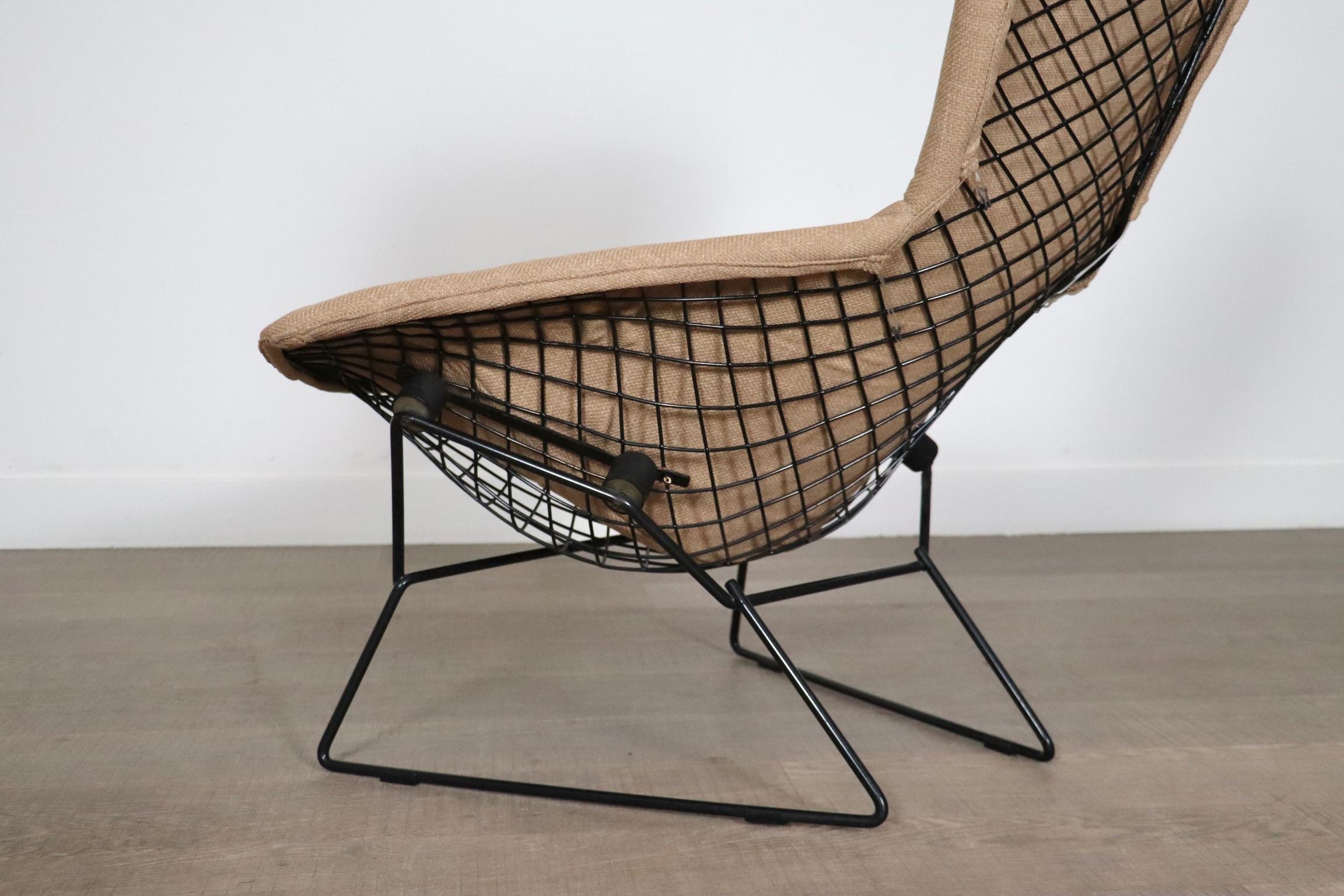 Early Edition Bird Chair With Ottoman By Harry Bertoia For Knoll, Italy 1960s 8