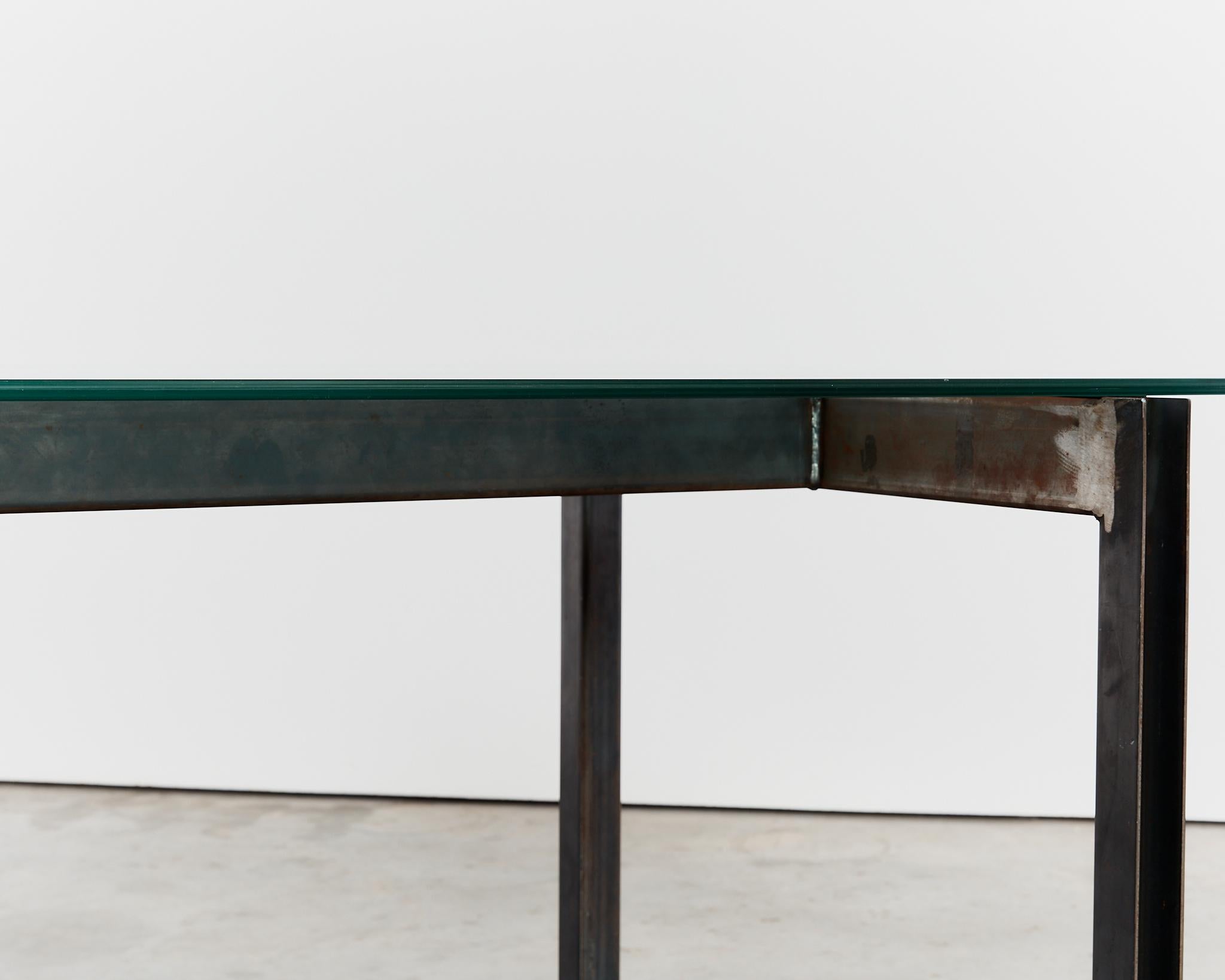 Early edition brutalist concrete steel desk by Jonas Bohlin For Sale 4