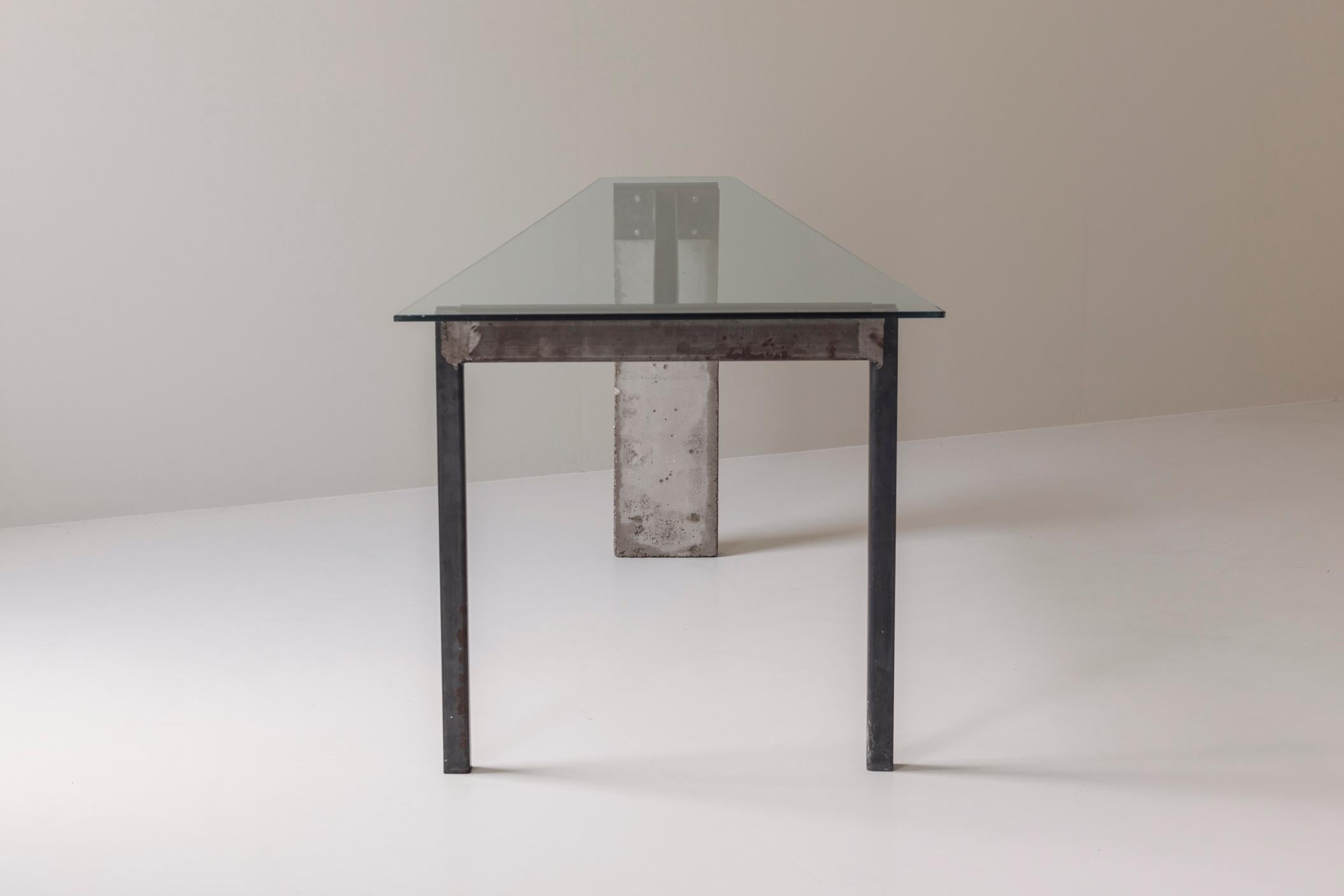 Early edition ‘Concrete’ table by Jonas Bohlin for Källemo, Sweden 1985 6