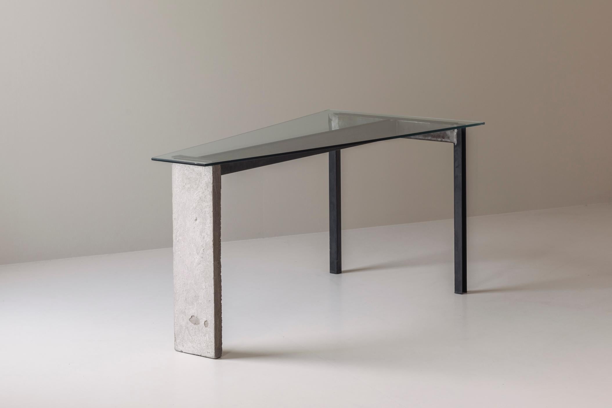 Early edition ‘Concrete’ table by Jonas Bohlin for Källemo, Sweden 1985 7