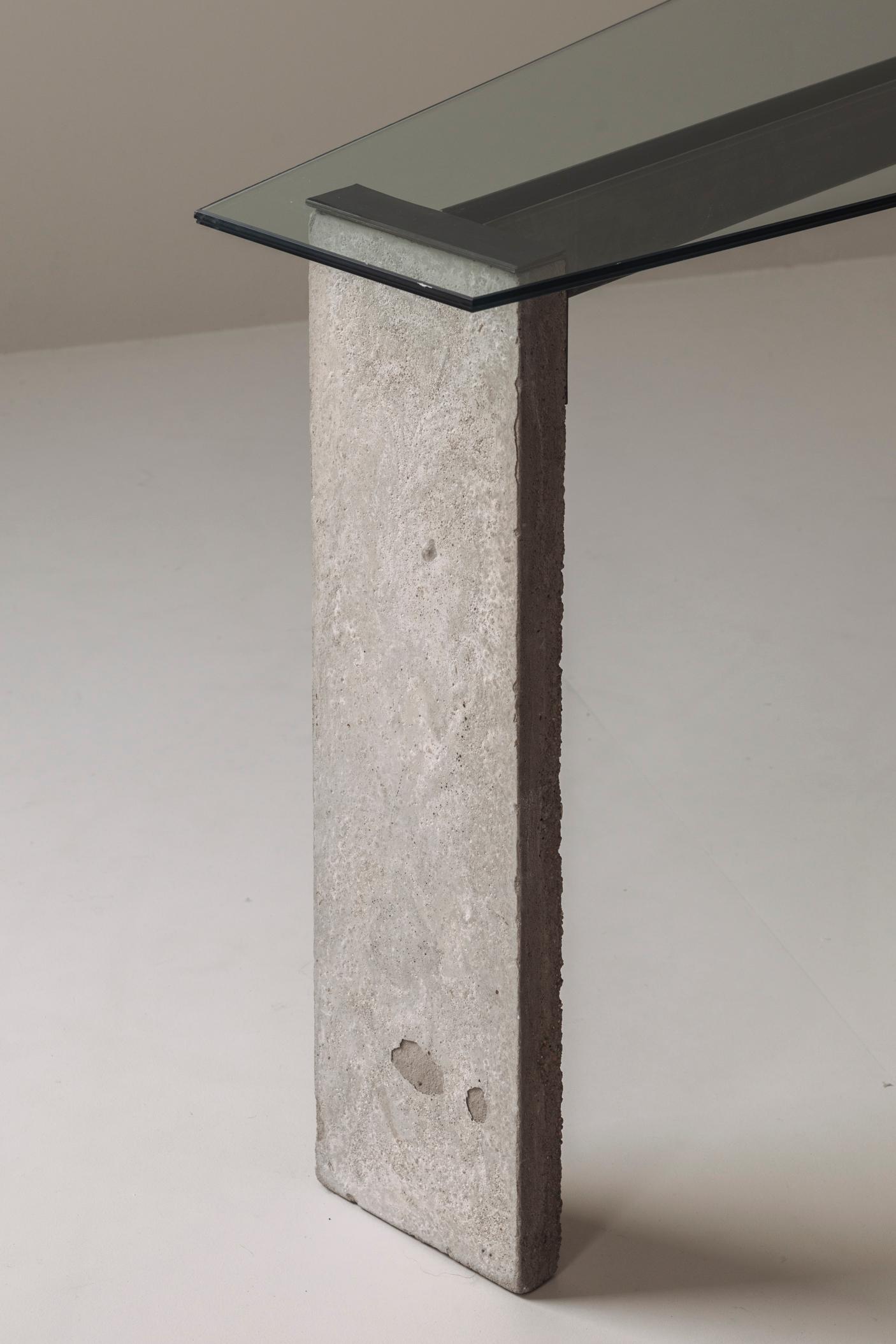 Early edition ‘Concrete’ table by Jonas Bohlin for Källemo, Sweden 1985 8