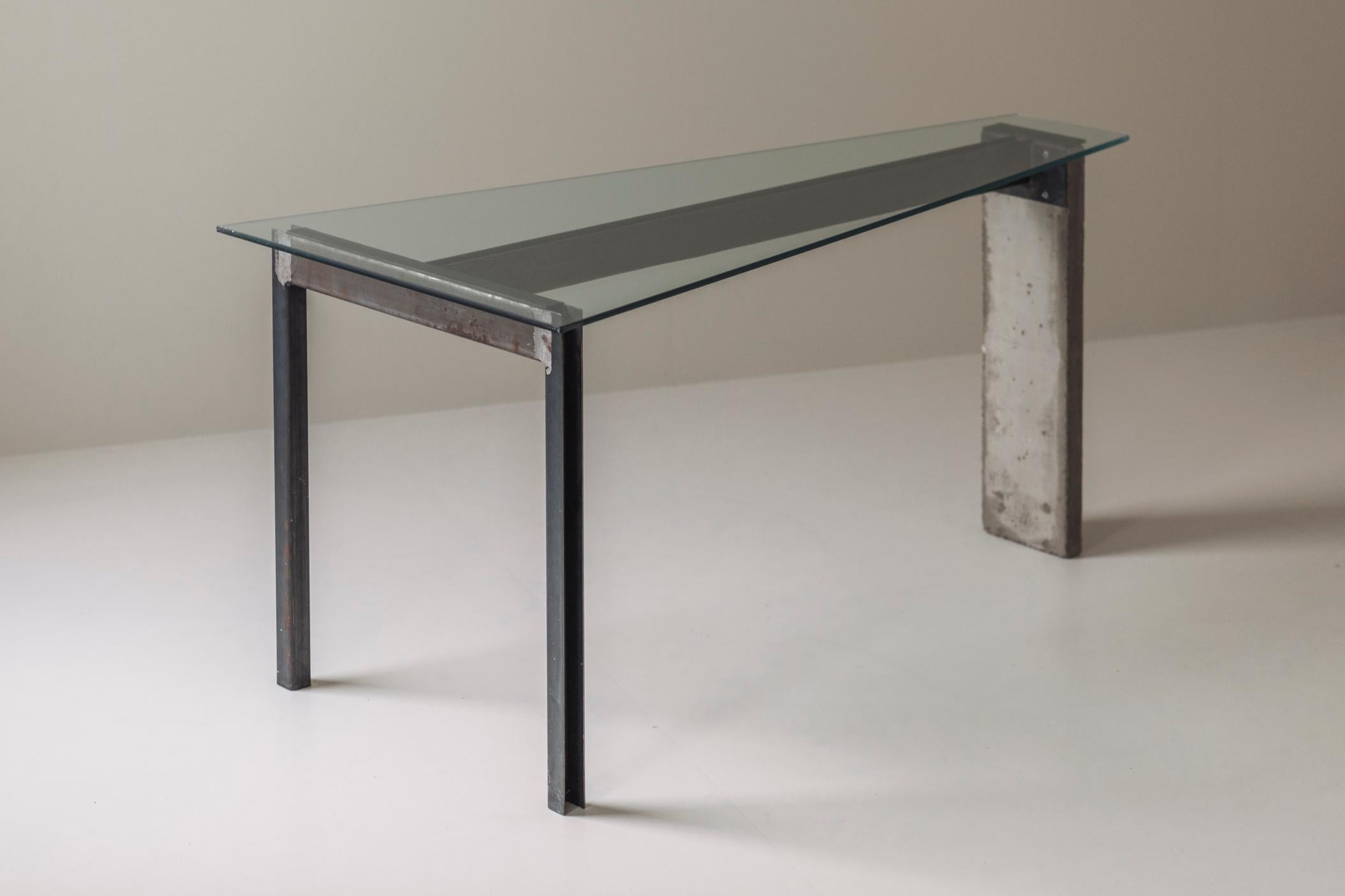 Early edition ‘Concrete’ table by Jonas Bohlin for Källemo, Sweden 1985 12