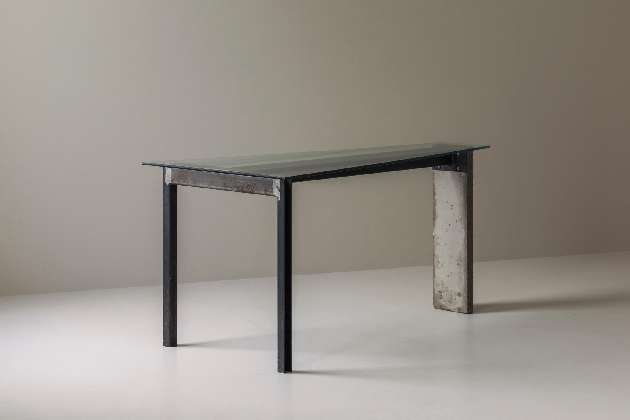 Scandinavian Modern Early edition ‘Concrete’ table by Jonas Bohlin for Källemo, Sweden 1985
