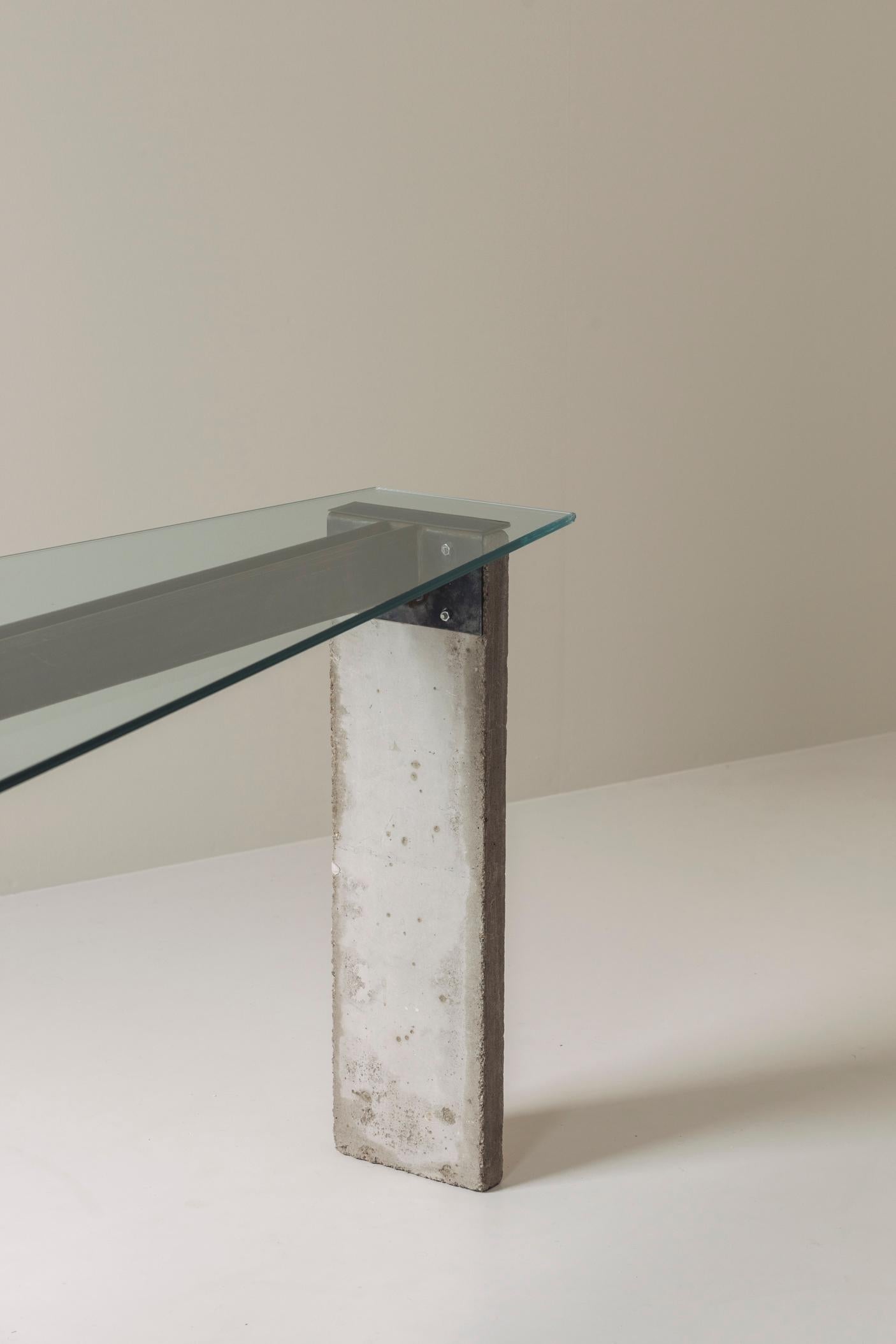 Swedish Early edition ‘Concrete’ table by Jonas Bohlin for Källemo, Sweden 1985