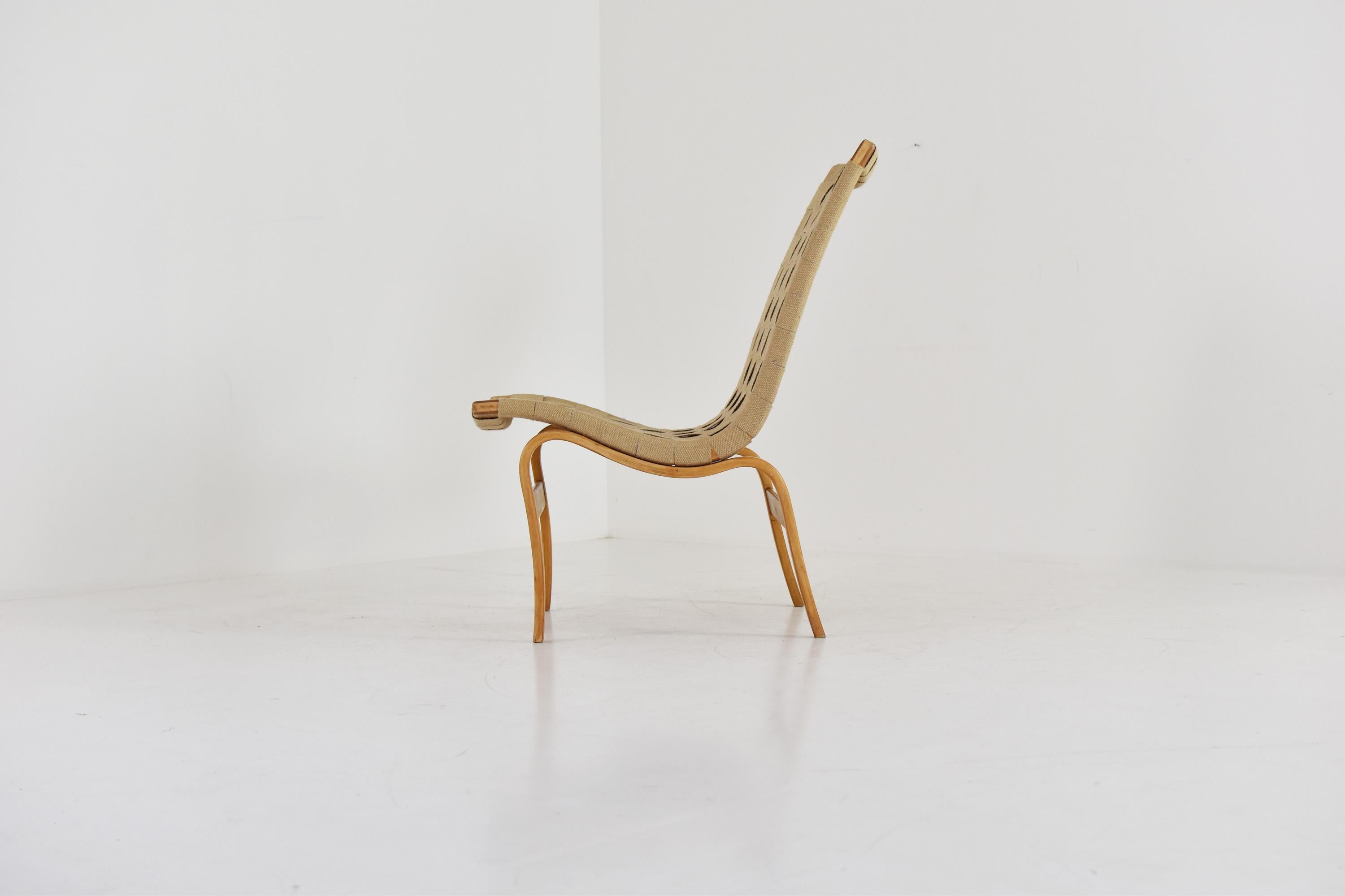 Early Edition ‘Eva’ Side Chair by Bruno Mathsson for Karl Mathsson, Sweden 1960s In Good Condition For Sale In Antwerp, BE