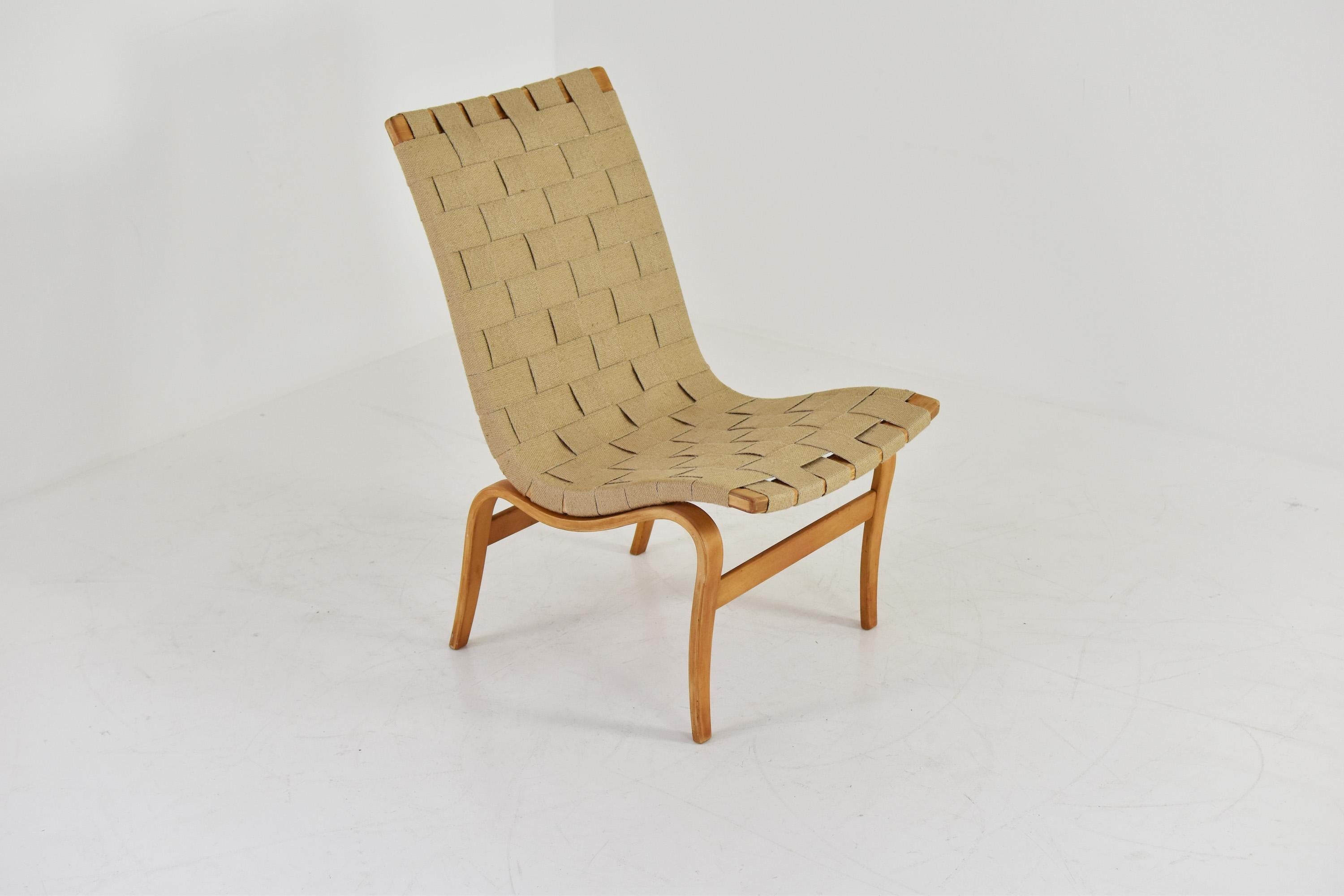 Mid-20th Century Early Edition ‘Eva’ Side Chair by Bruno Mathsson for Karl Mathsson, Sweden 1960s For Sale