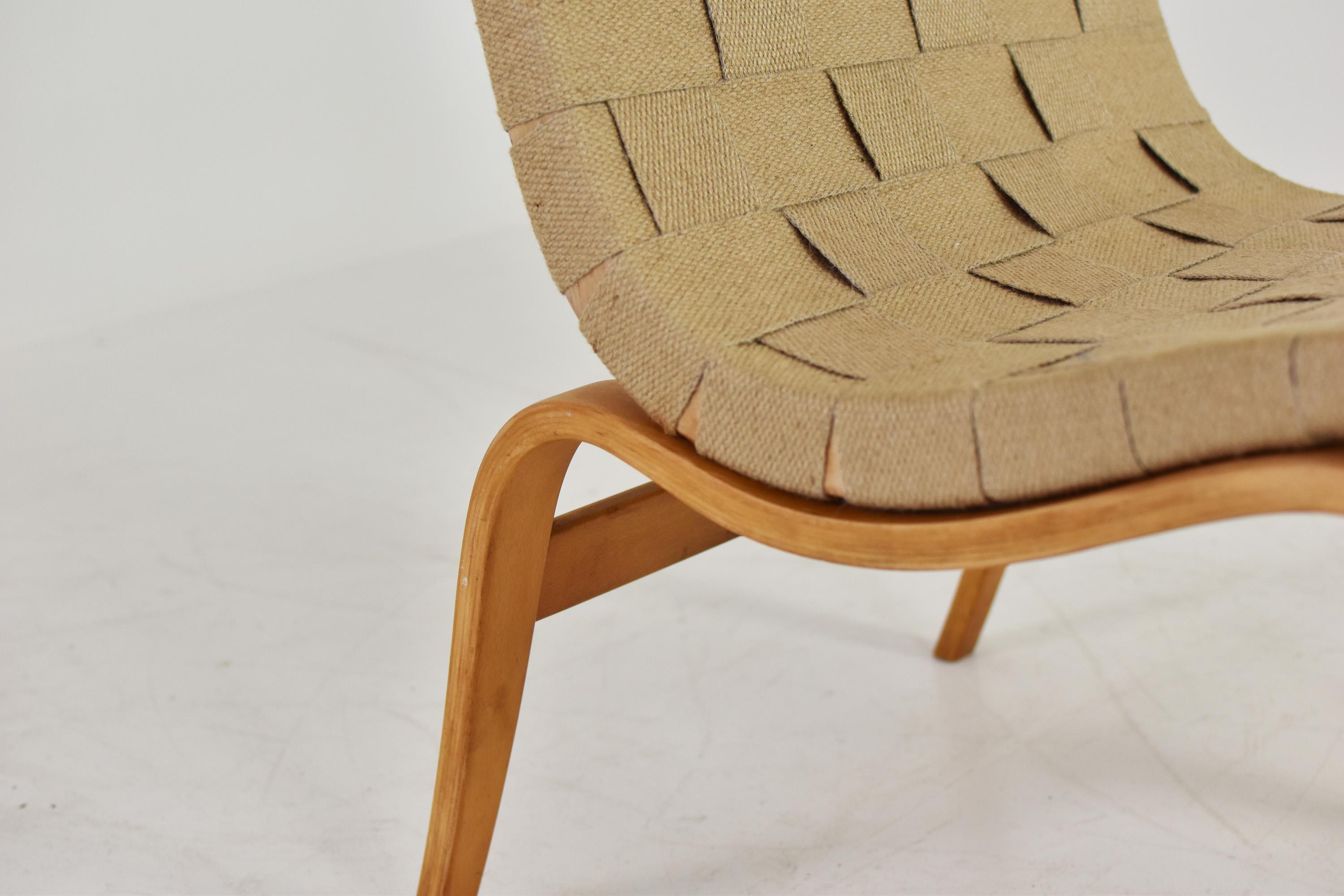 Early Edition ‘Eva’ Side Chair by Bruno Mathsson for Karl Mathsson, Sweden 1960s For Sale 2
