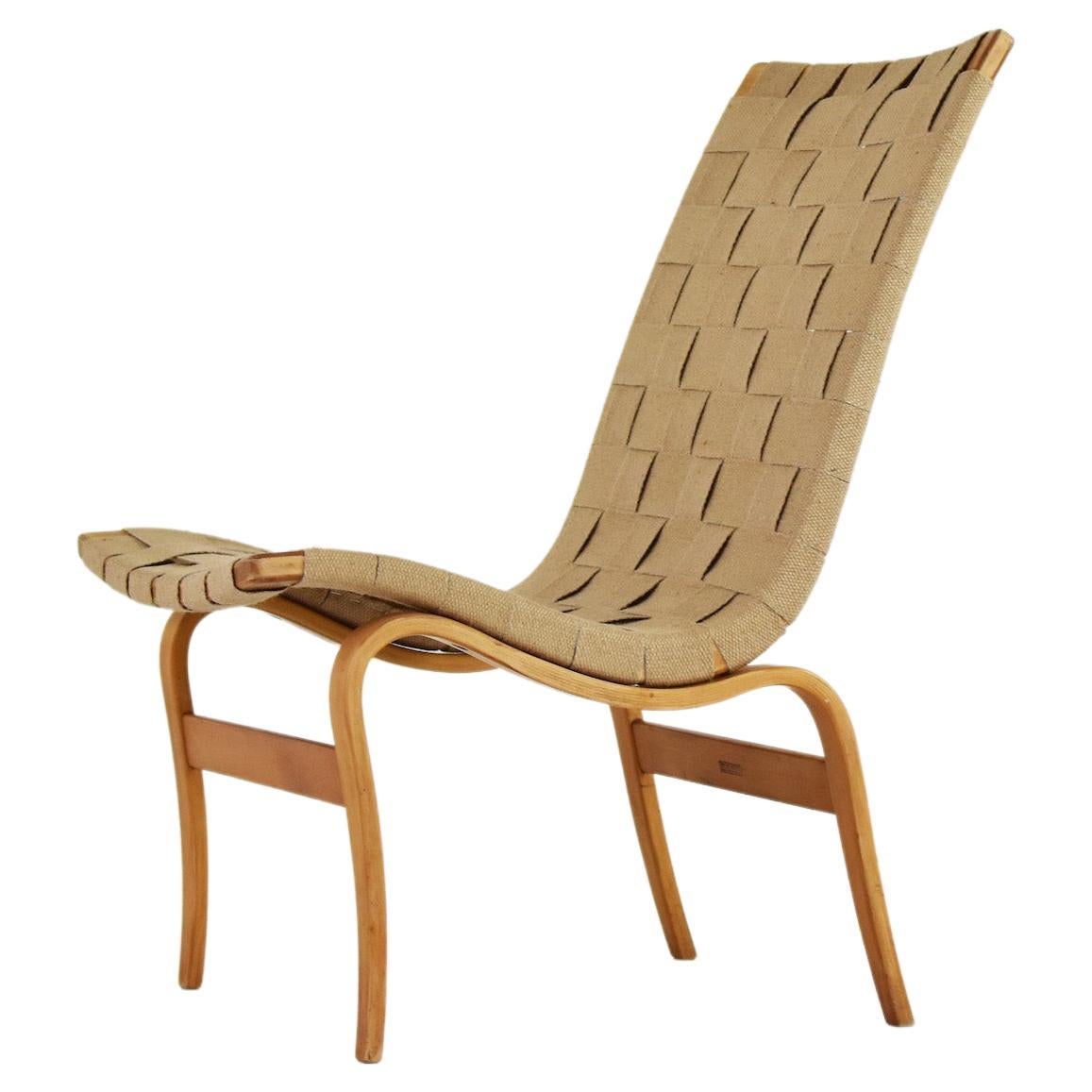 Early Edition ‘Eva’ Side Chair by Bruno Mathsson for Karl Mathsson, Sweden 1960s For Sale