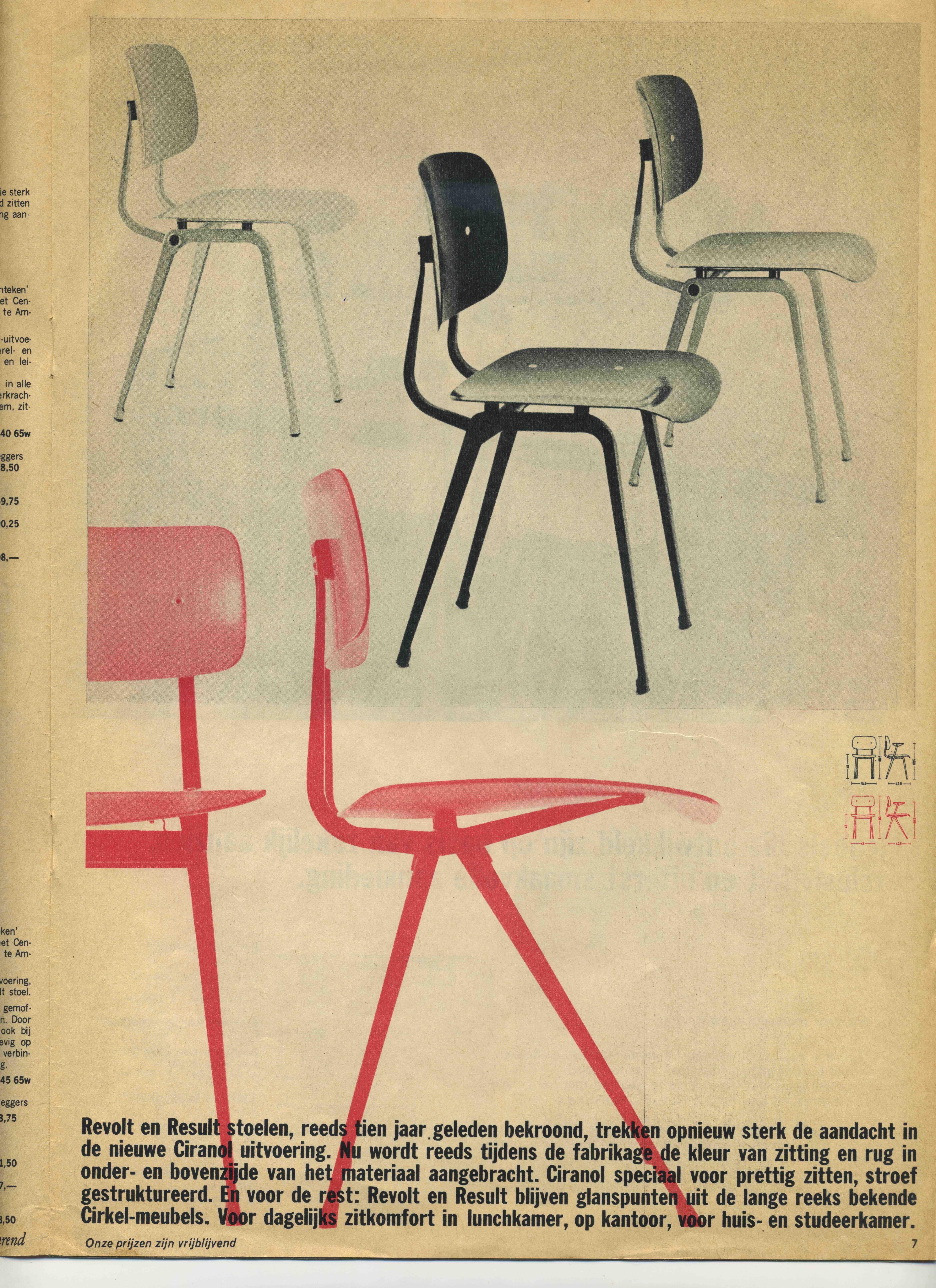 Primera edición Friso Kramer & Wim Rietveld Silla 