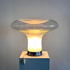 Early Edition Glass Table Lamp by Angelo Mangiarotti for Artemide, 1970s