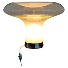 Vintage Early Edition Glass Table Lamp by Angelo Mangiarotti for Artemide, 1970s