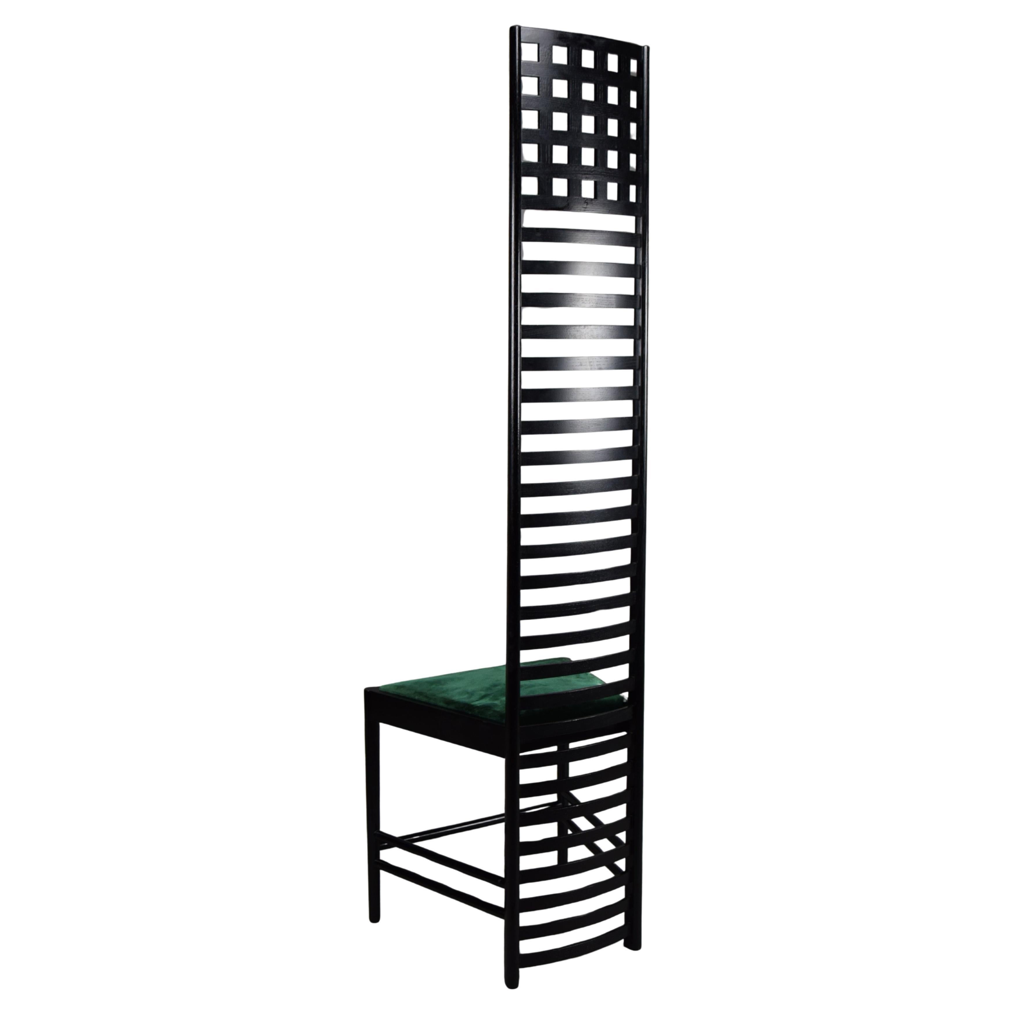 Early Edition Hill House Chair by Charles Rennie Mackintosh for Cassina Italy