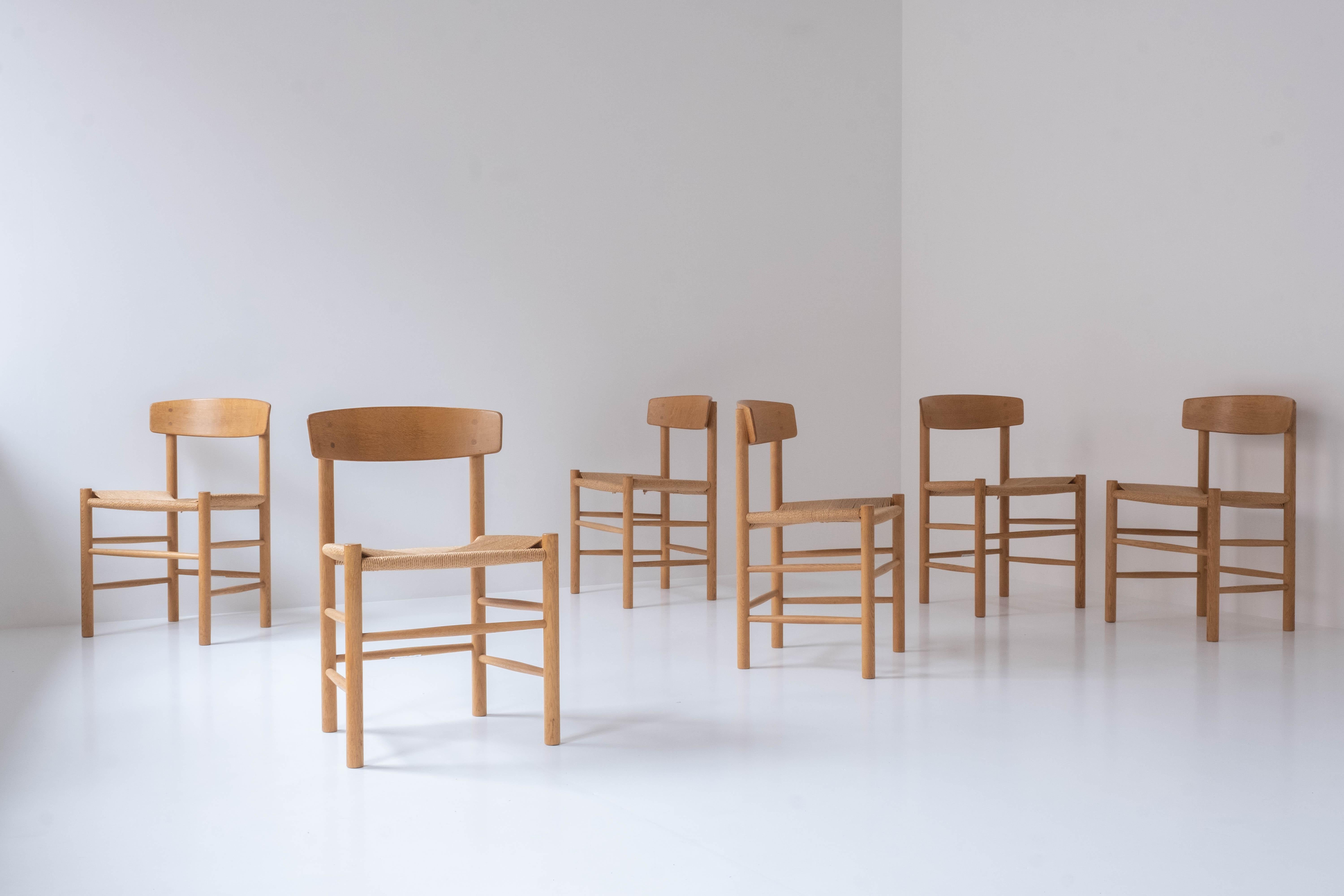 Early Edition ‘J39’ Dining Chairs by Børge Mogensen for FDB Møbler, Denmark 1960 6