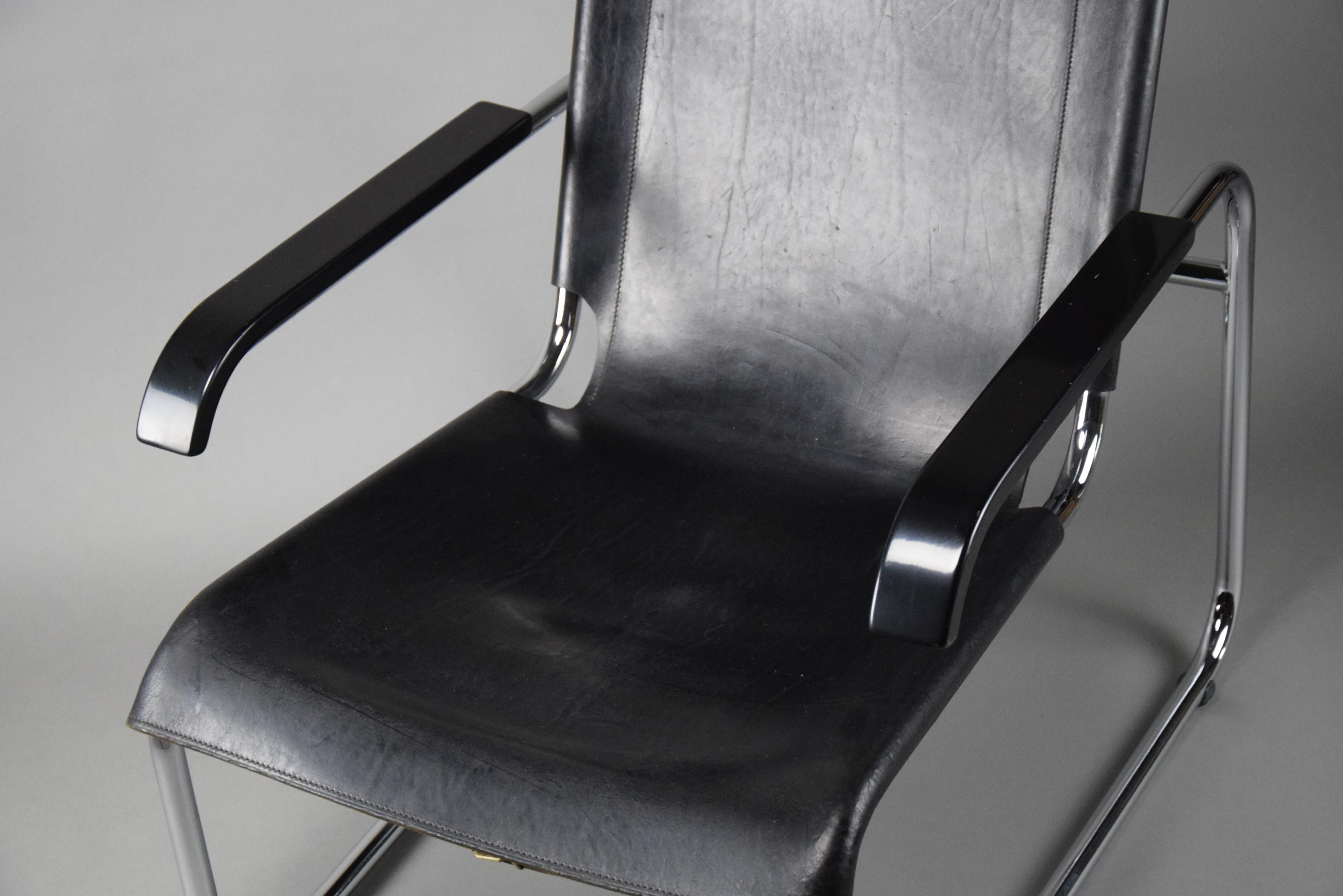 Leather Marcel Breuer B35 Lounge Chair For Sale