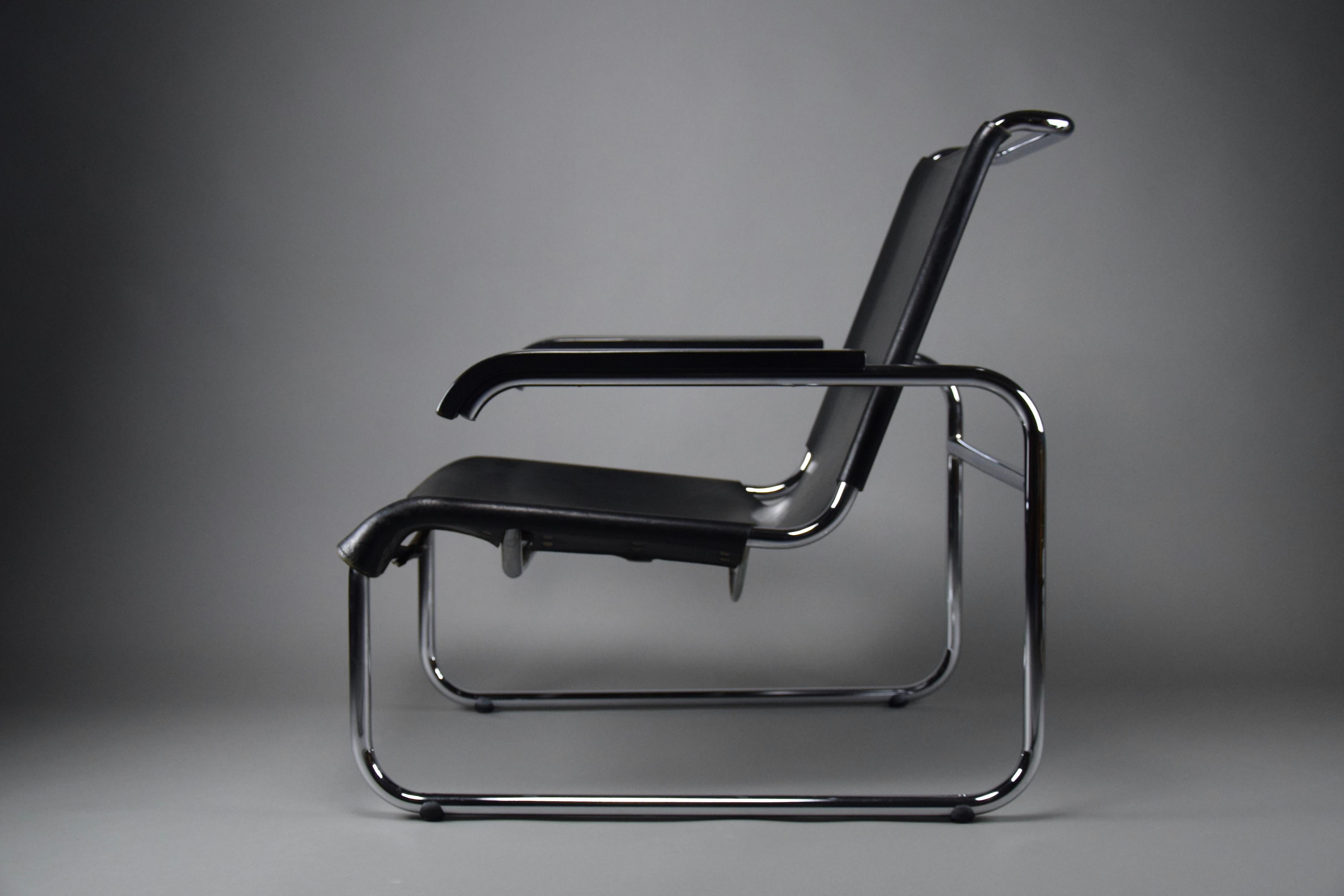 Leather Marcel Breuer B35 Lounge Chair For Sale