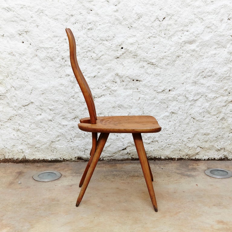 Early Edition of Carlo Mollino Fenis Wood Chair, circa 1970 at 1stDibs