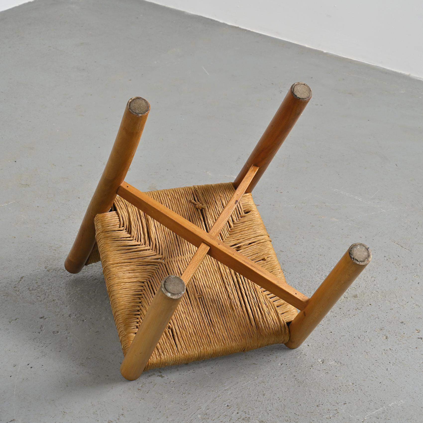 Jonc Édition ancienne de la chaise Meribel par Charlotte Perriand, vers 1939 en vente