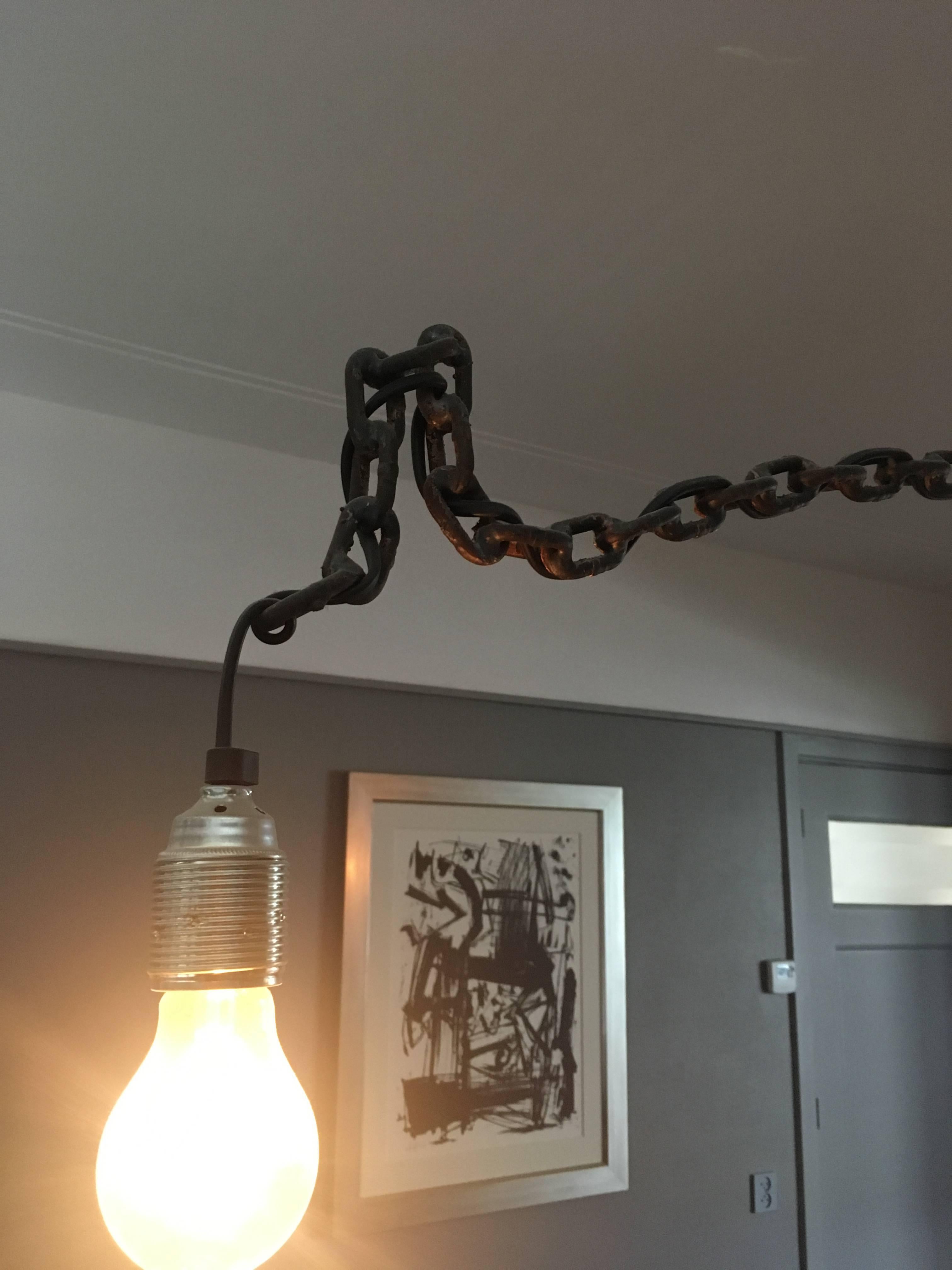 Early Edition of the Franz West 'Chain' Lighting Fixture Metamemphis, 1991 In Good Condition In bergen op zoom, NL