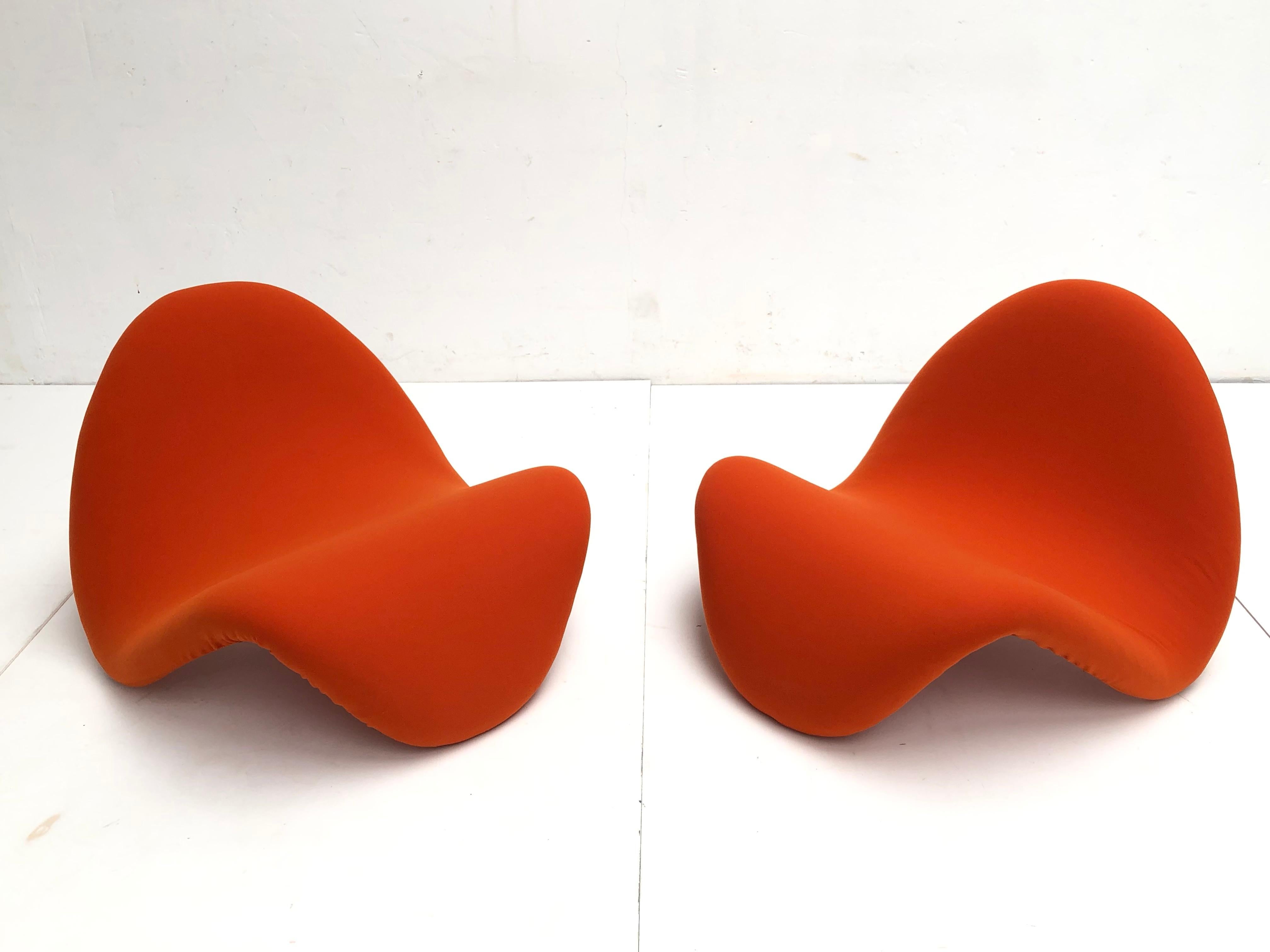 Mid-20th Century Early Edition Pair of Tongue Chairs F577 by Pierre Paulin for Artifort, 1967