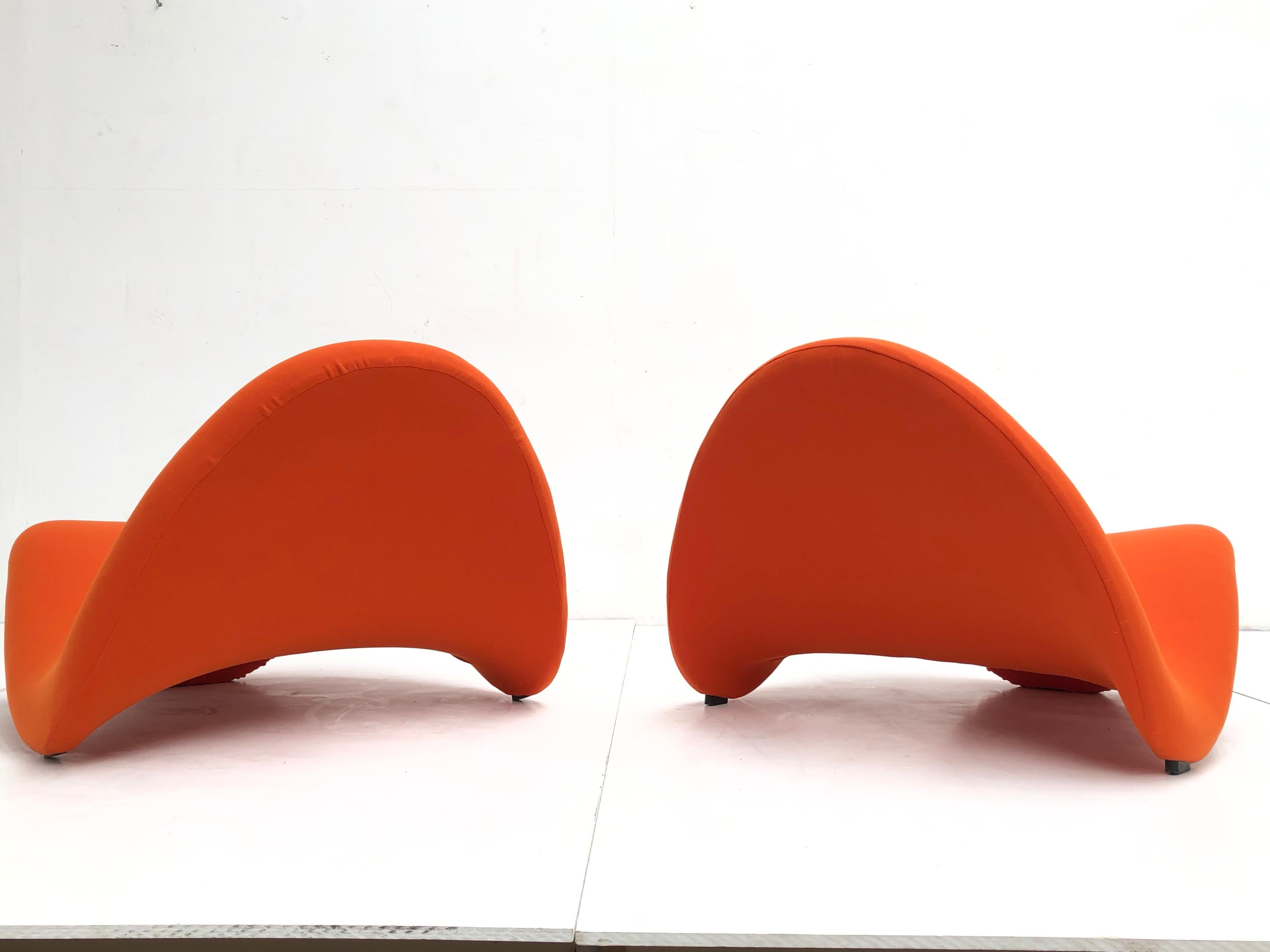 Metal Early Edition Pair of Tongue Chairs F577 by Pierre Paulin for Artifort, 1967