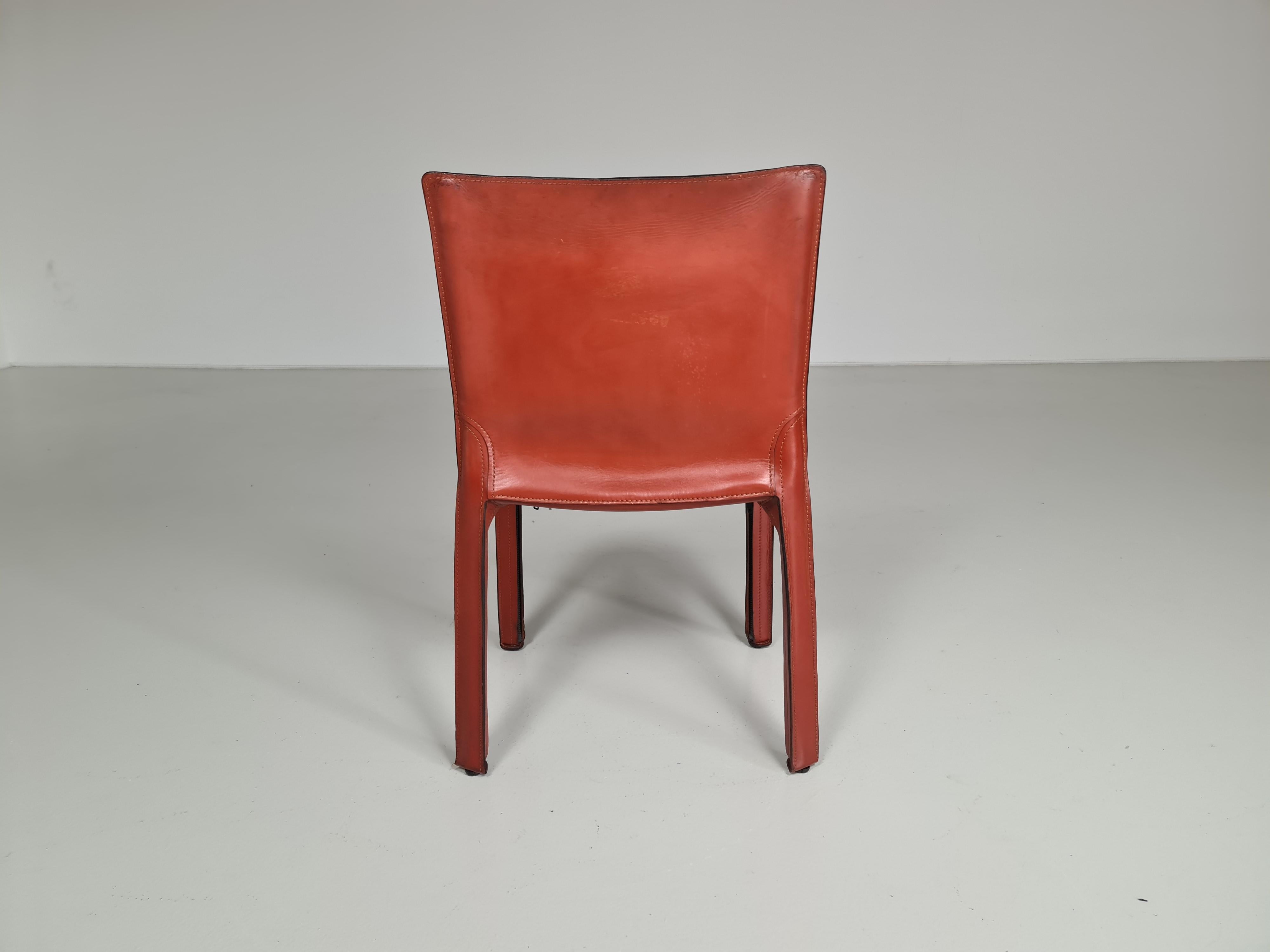 Early Edition Set of 10 CAB 412 Chairs by Mario Bellini for Cassina, 1970 4