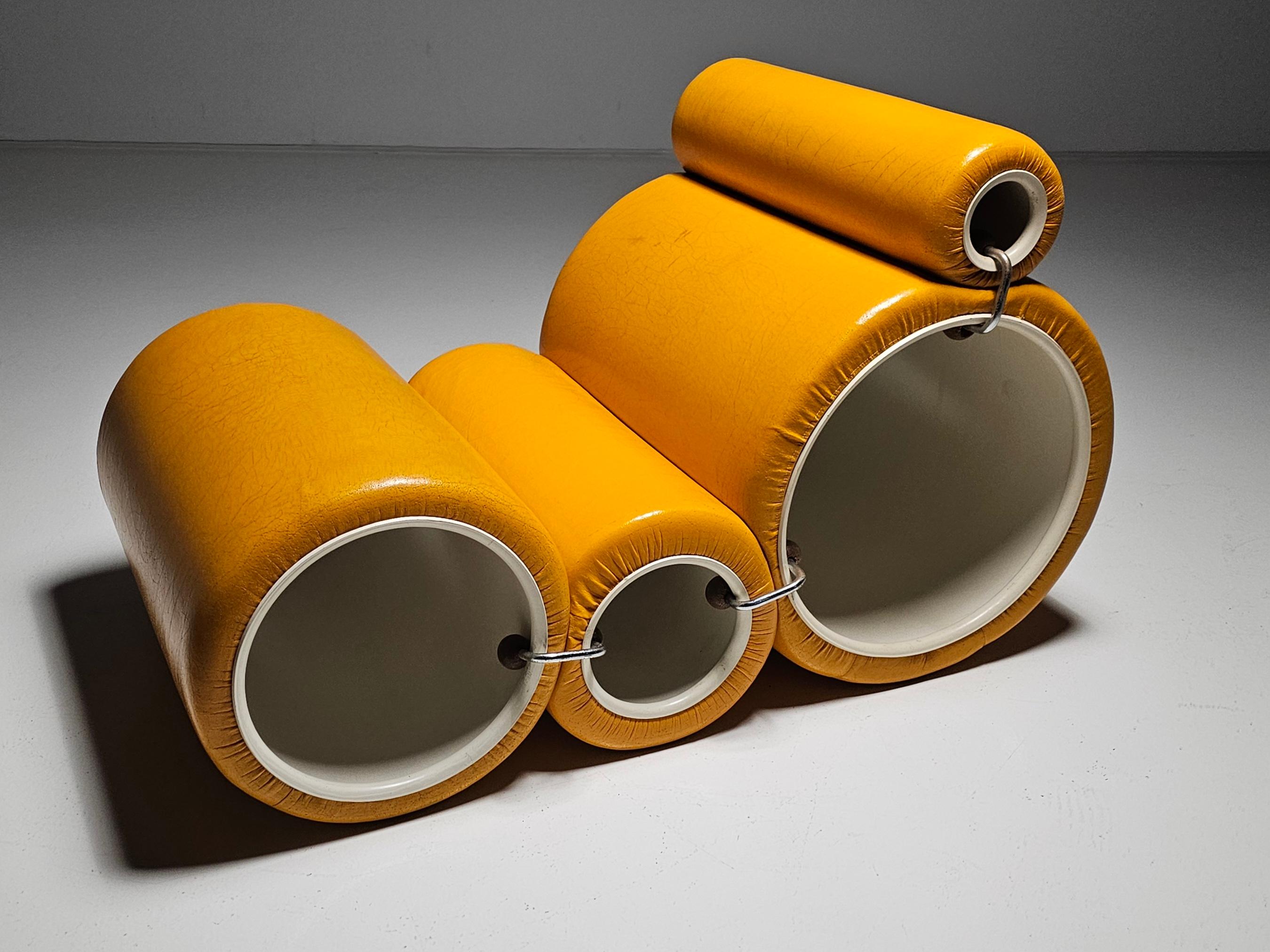 Mid-20th Century Early edition 'Tube Chair' designed by by Joe Colombo for Flexform, 1960s