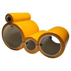 Early edition 'Tube Chair' designed by by Joe Colombo for Flexform, 1960s