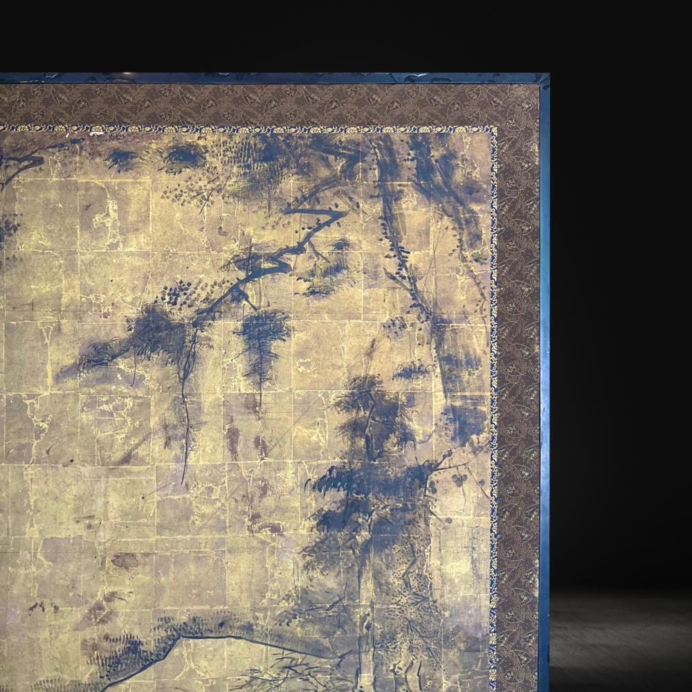 Early Edo Period Chinese-Inspired Screen (Japanisch) im Angebot