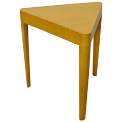 Early Edward Wormley Dunbar Blonde Triangle Top Side Table