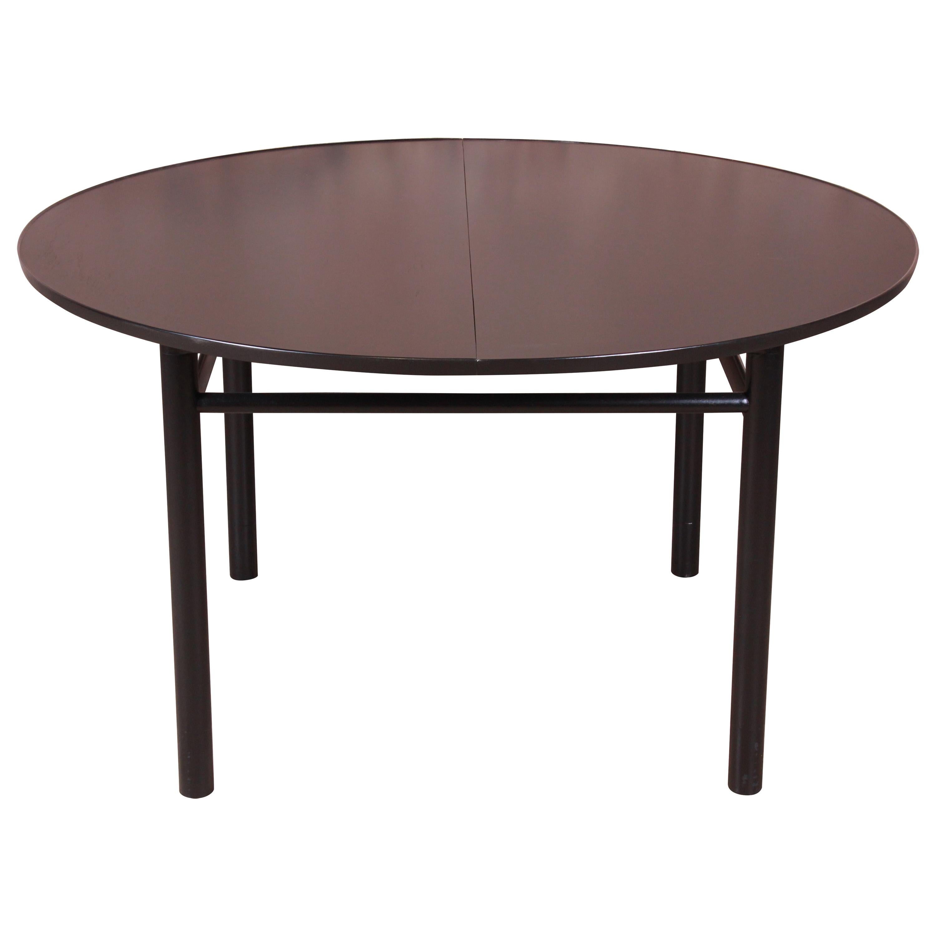 Early Edward Wormley for Dunbar Ebonized Extension Dining Table, Newly Restored