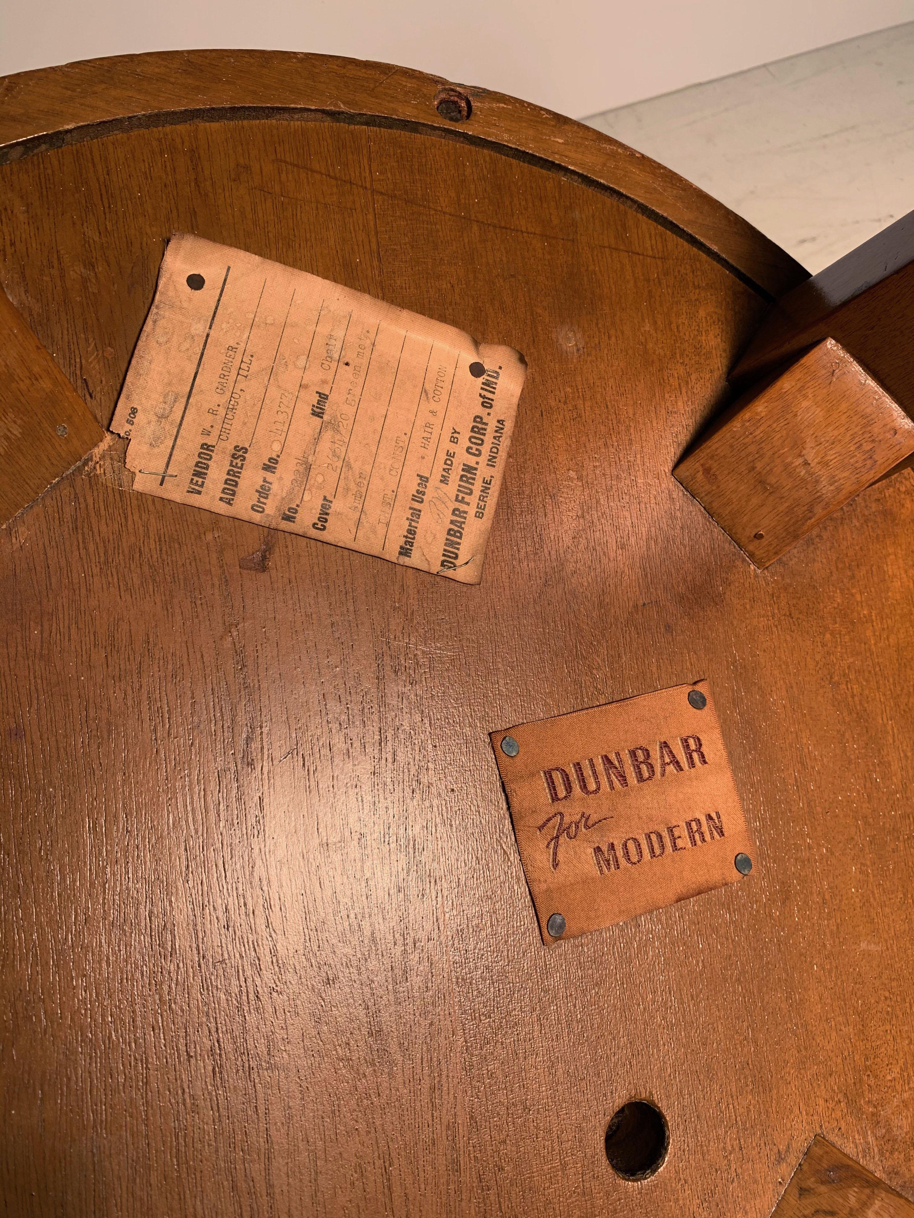 Wood Early Edward Wormley for Dunbar Swivel Vanity Stool