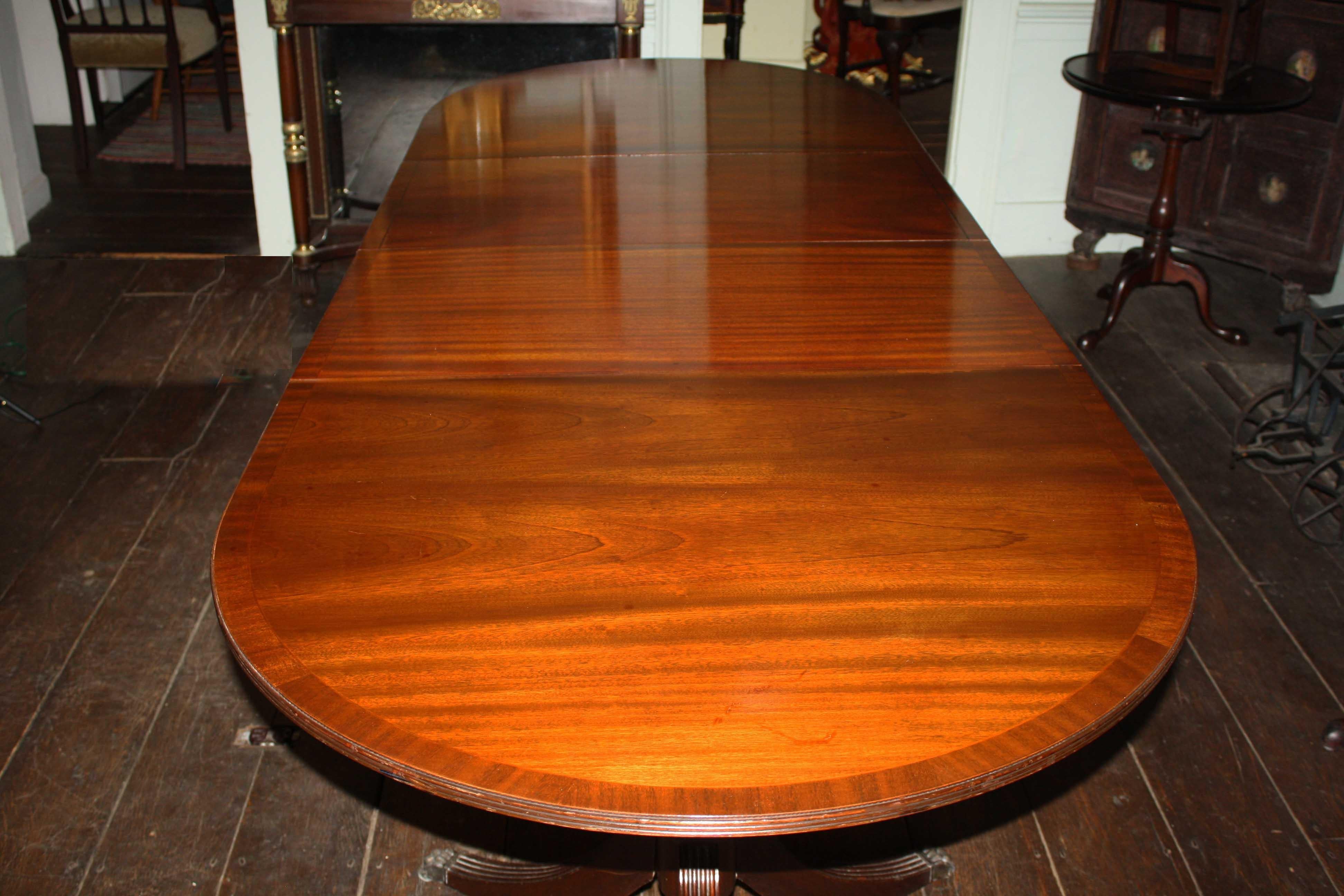 Forged Early Edwardian Double Pedestal Dining Table For Sale