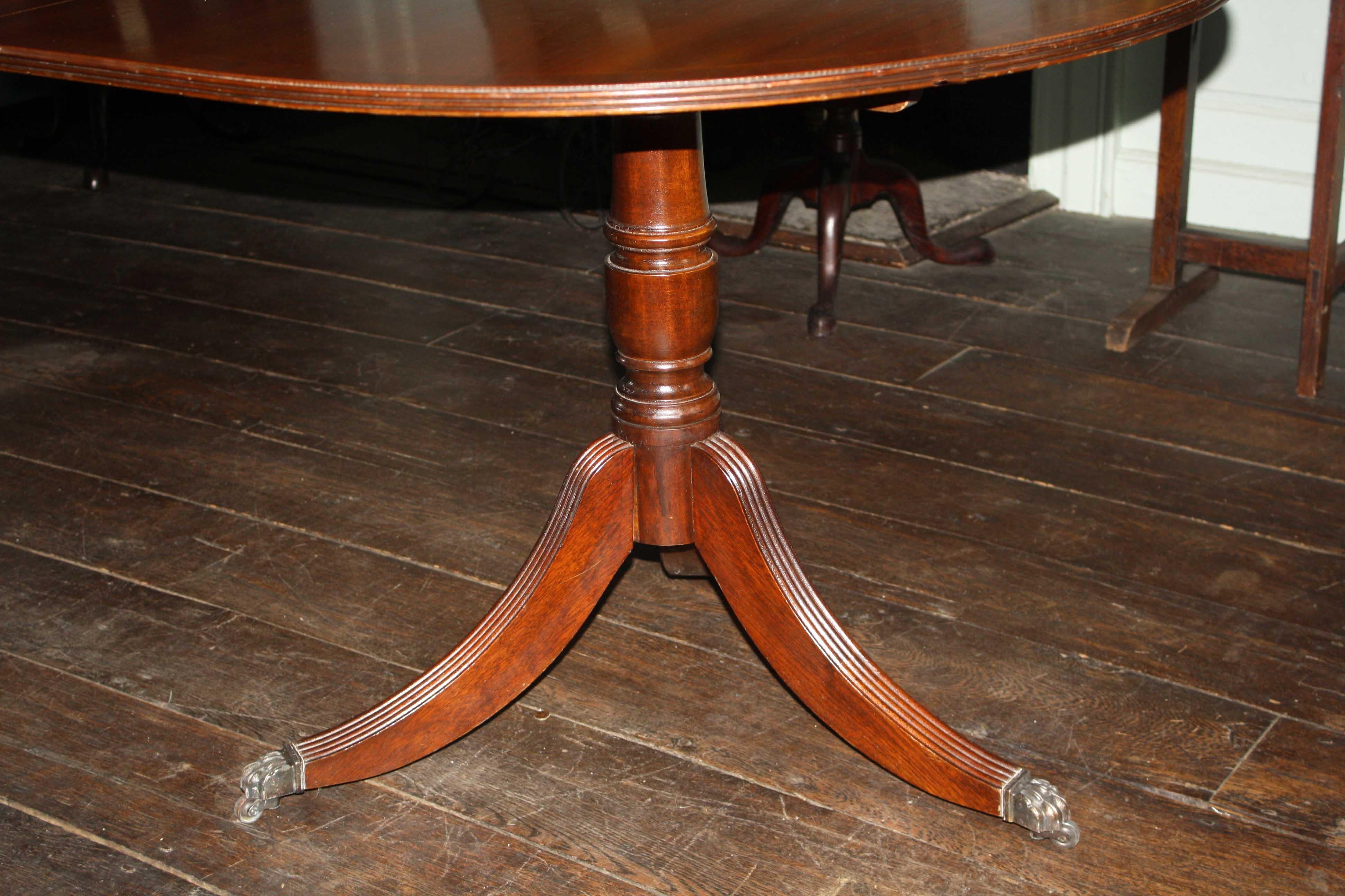 Brass Early Edwardian Double Pedestal Dining Table For Sale