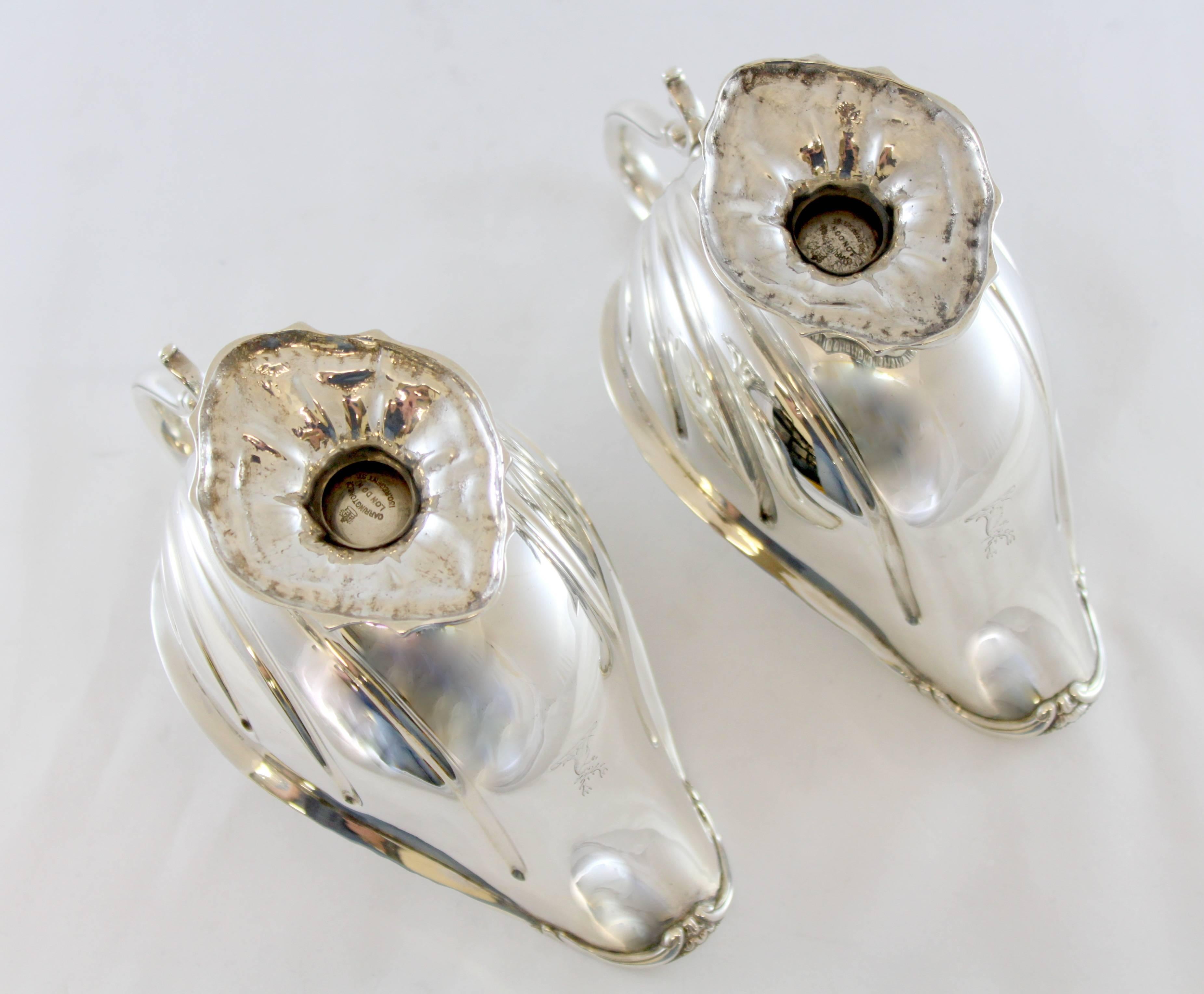 Early 20th Century Early Edwardian Pair of Sterling Silver Creamers, Carrington & Co, London, 1900